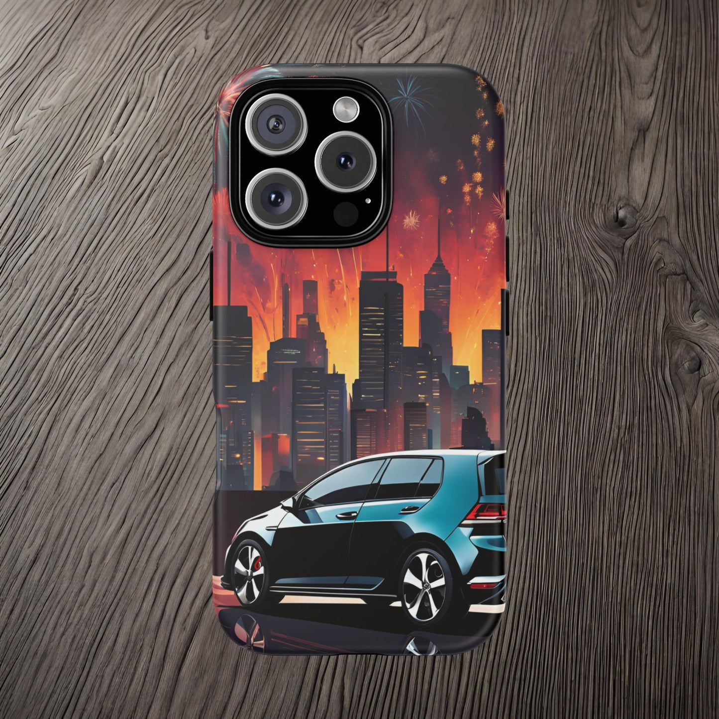 Volkswagon Golf GTI Fireworks-Dual Layer Ultra Tough Phone Case Printify by The Night Shift Automotive Apparel