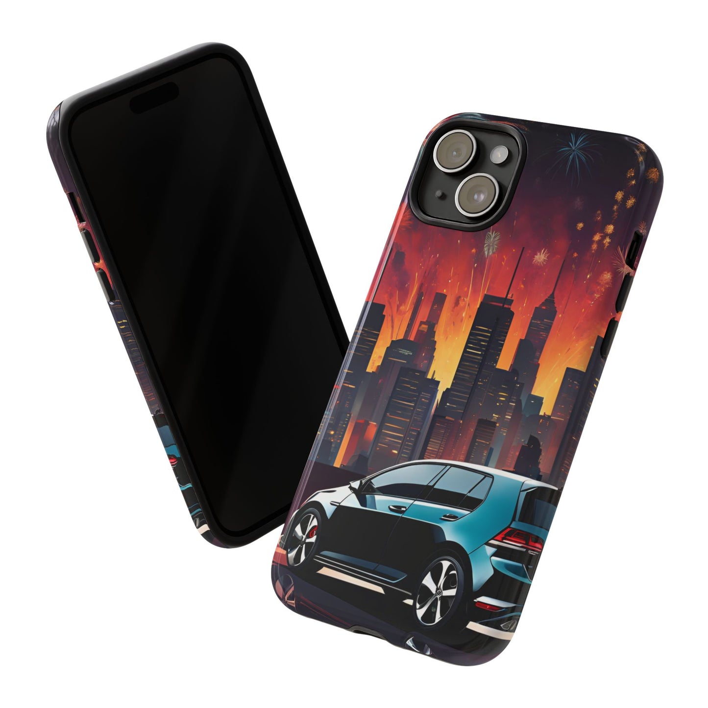 Volkswagon Golf GTI Fireworks-Dual Layer Ultra Tough Phone Case Printify by The Night Shift Automotive Apparel