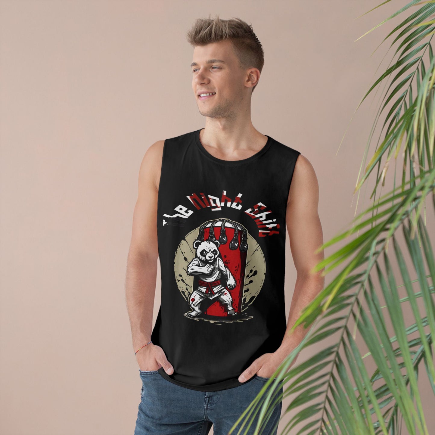 Karate Panda - Premium Unisex Barnard Tank Top Printify by The Night Shift Automotive Apparel