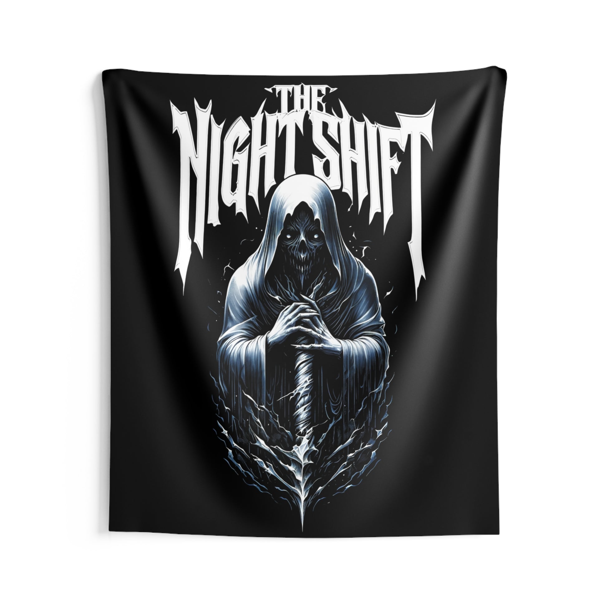 The Night Shift Reaper Indoor Wall Tapestries - Shop Banner 68" × 80" Printify by The Night Shift Automotive Apparel