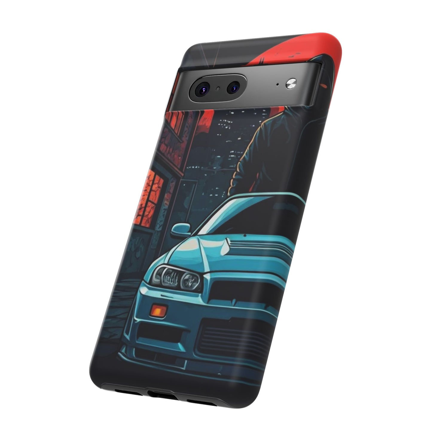 Nissan Skyline R34 Street Life-Dual Layer Ultra Tough Phone Case Printify by The Night Shift Automotive Apparel