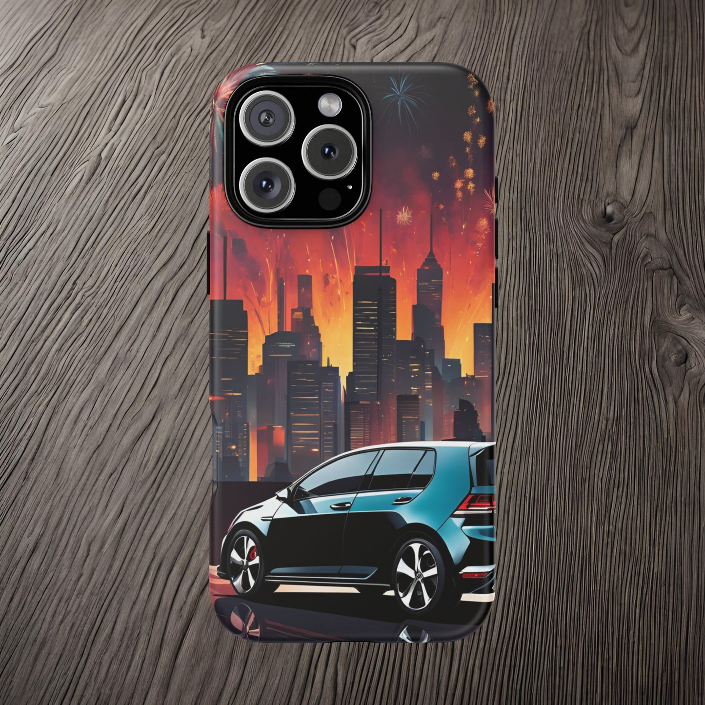 Volkswagon Golf GTI Fireworks-Dual Layer Ultra Tough Phone Case Printify by The Night Shift Automotive Apparel