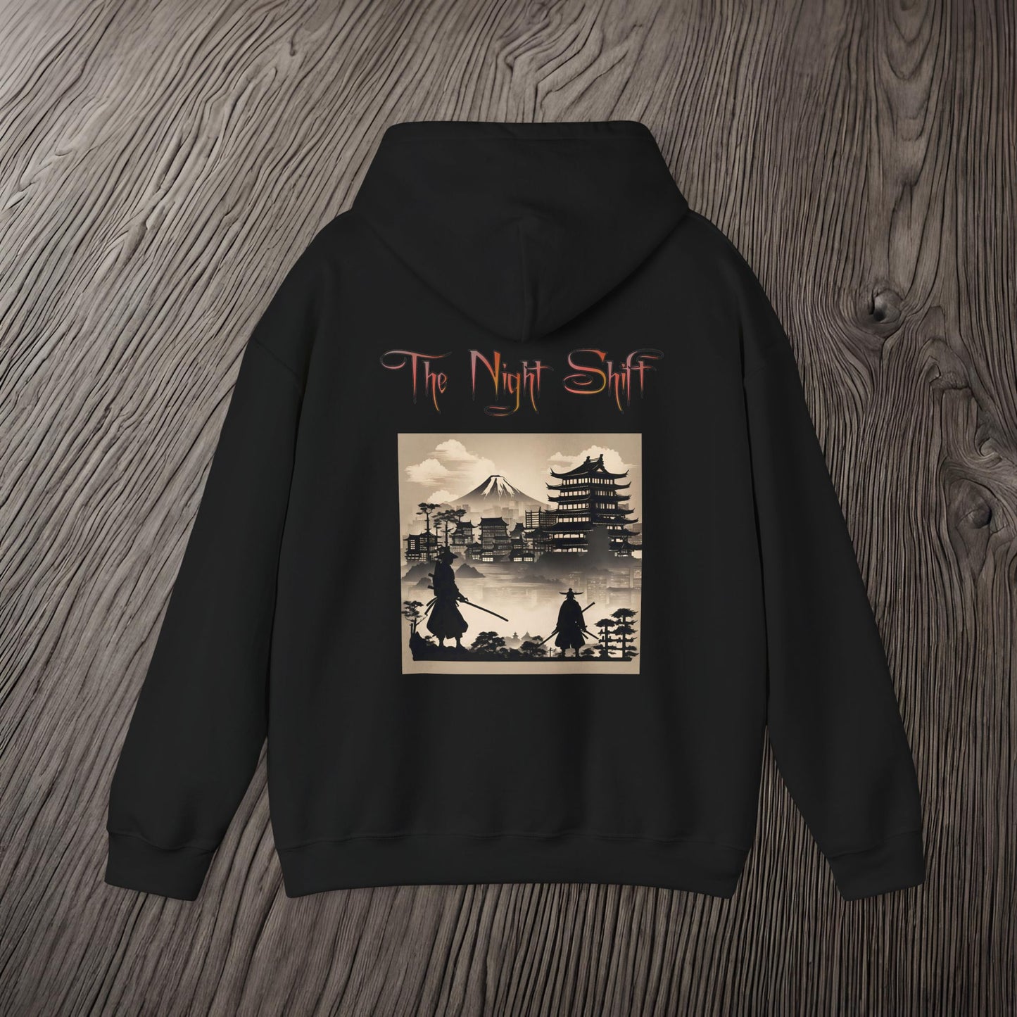 Samurai Silhouette-Ultra Soft, Premium Hoodie Printify by The Night Shift Automotive Apparel