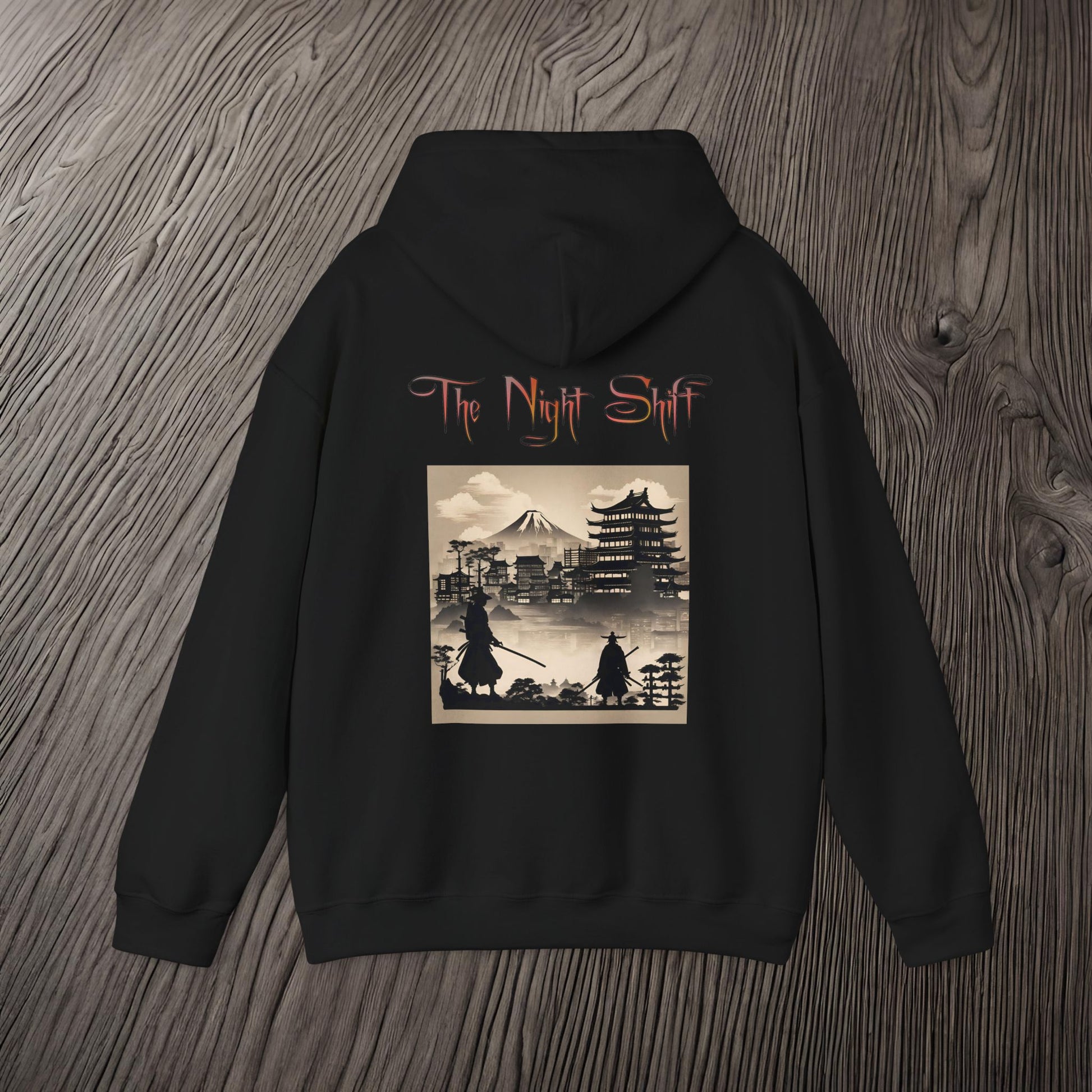 Samurai Silhouette-Ultra Soft, Premium Hoodie Printify by The Night Shift Automotive Apparel