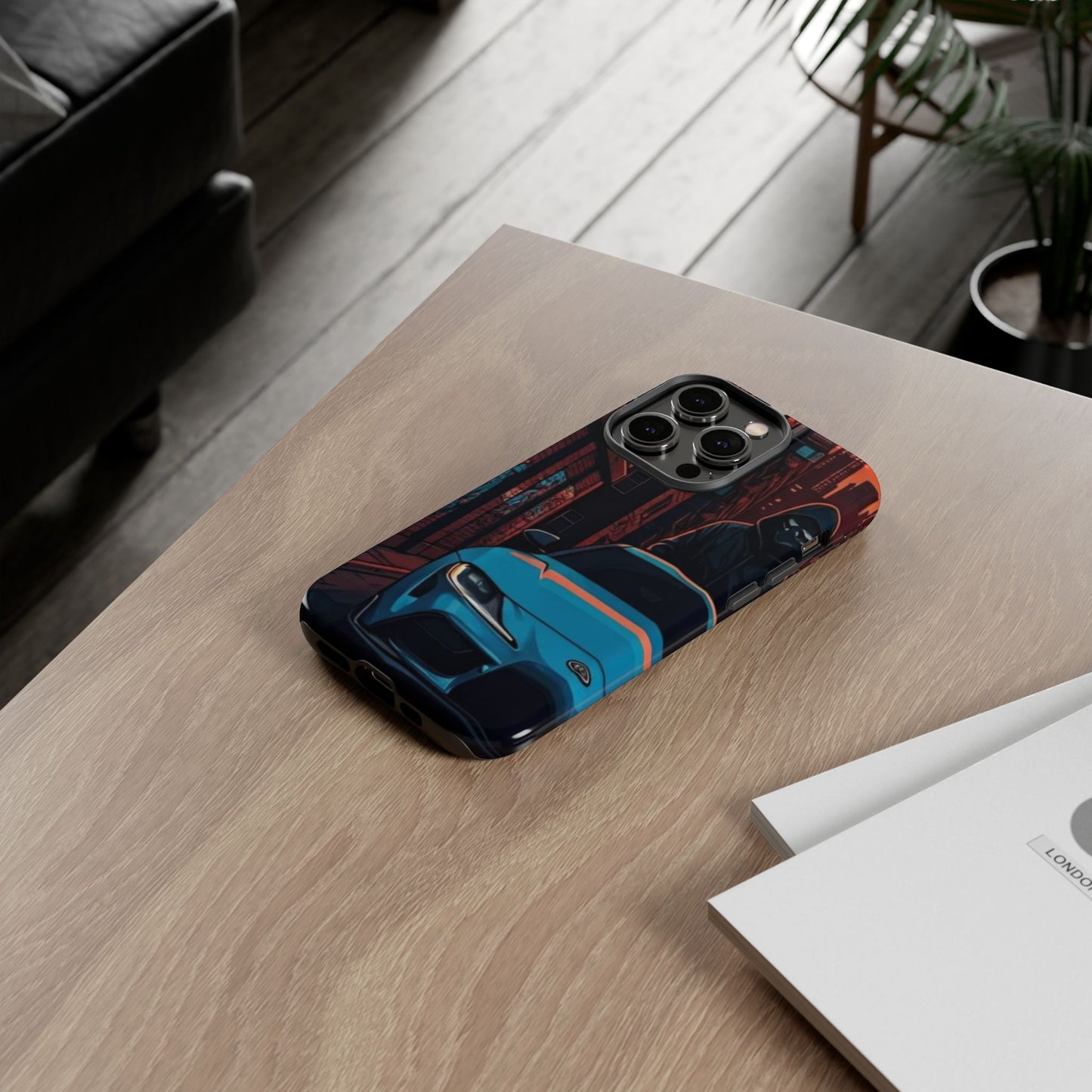 Toyota Supra MK-V Street Life-Dual Layer Ultra Tough Phone Case iPhone 14 Pro Glossy Printify by The Night Shift Automotive Apparel