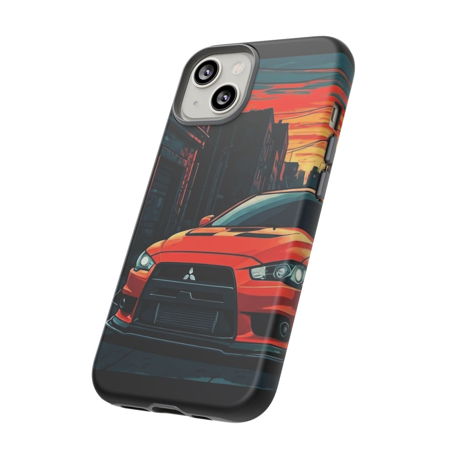 Mitsubishi Evo X Street Life-Dual Layer Ultra Tough Phone Case Printify by The Night Shift Automotive Apparel