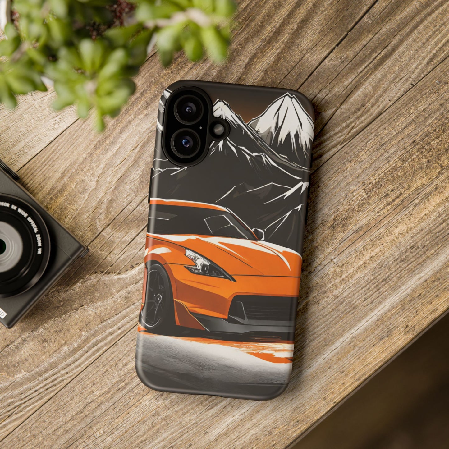 Nissan 370Z Mt Fuji-Dual Layer Ultra Tough Phone Case iPhone 16 Plus Matte Printify by The Night Shift Automotive Apparel