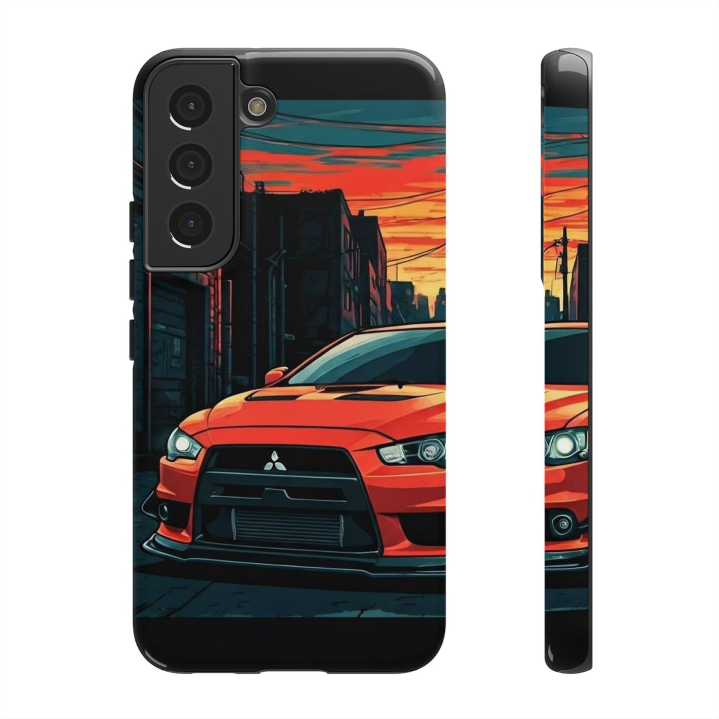Mitsubishi Evo X Street Life-Dual Layer Ultra Tough Phone Case Printify by The Night Shift Automotive Apparel