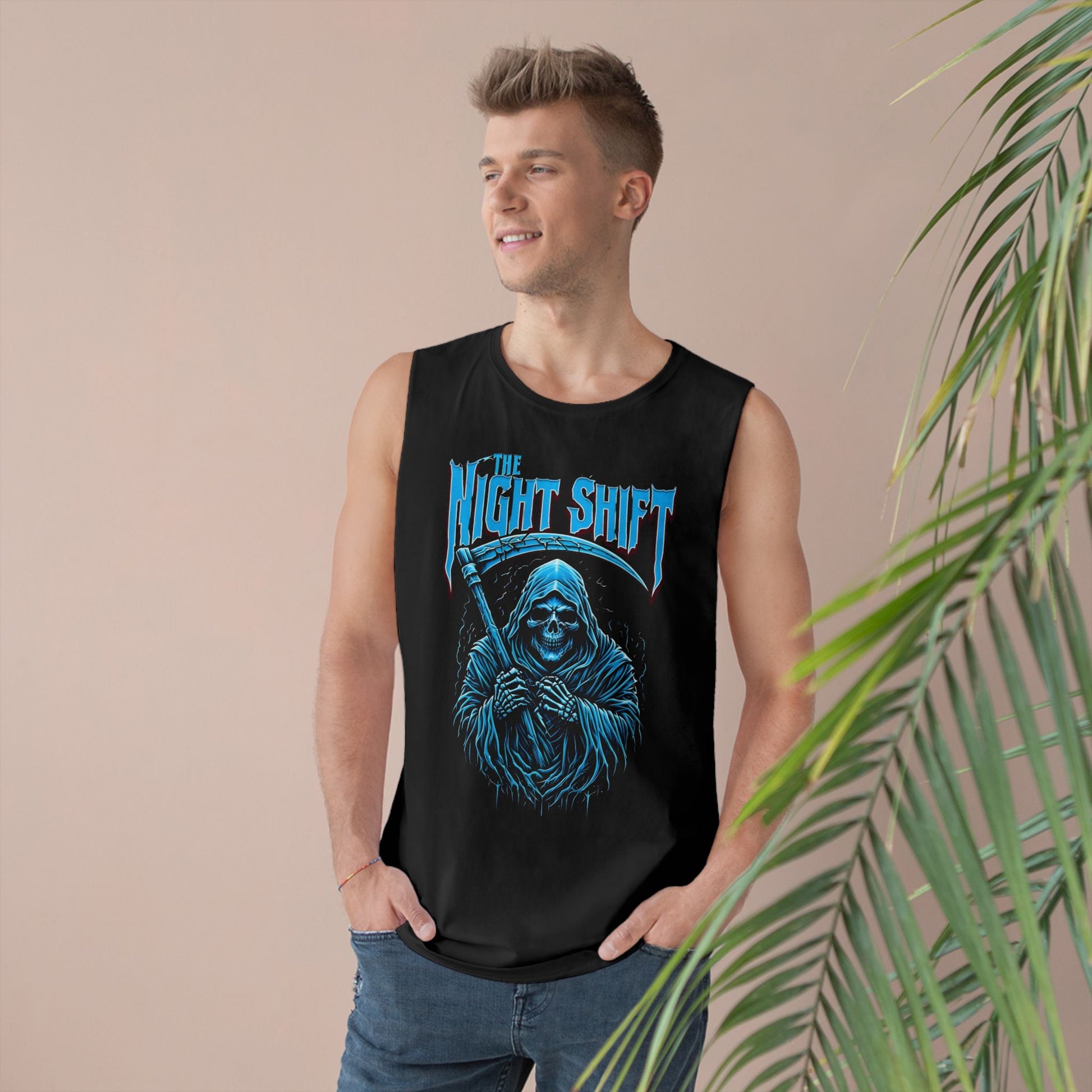 The Night Shift Reaper - Premium Unisex Barnard Tank Top Printify by The Night Shift Automotive Apparel