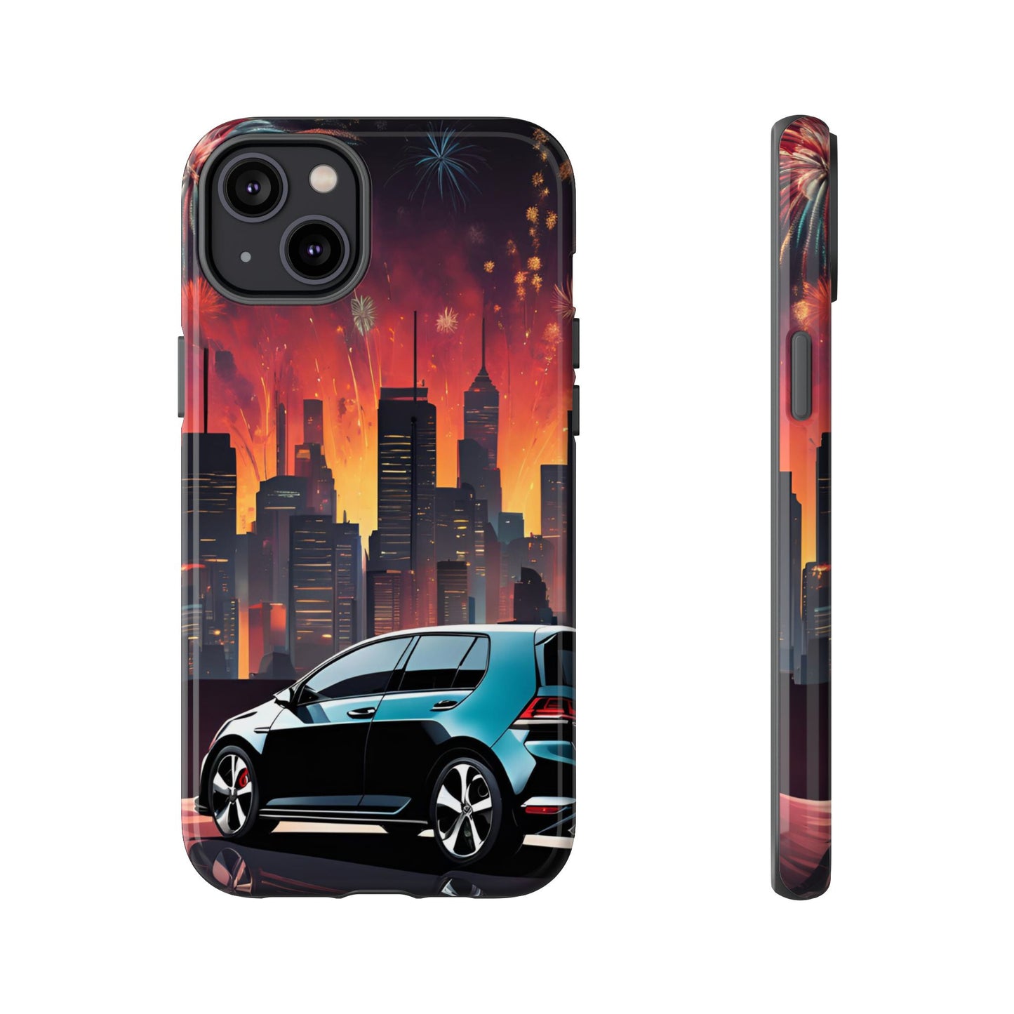 Volkswagon Golf GTI Fireworks-Dual Layer Ultra Tough Phone Case Printify by The Night Shift Automotive Apparel
