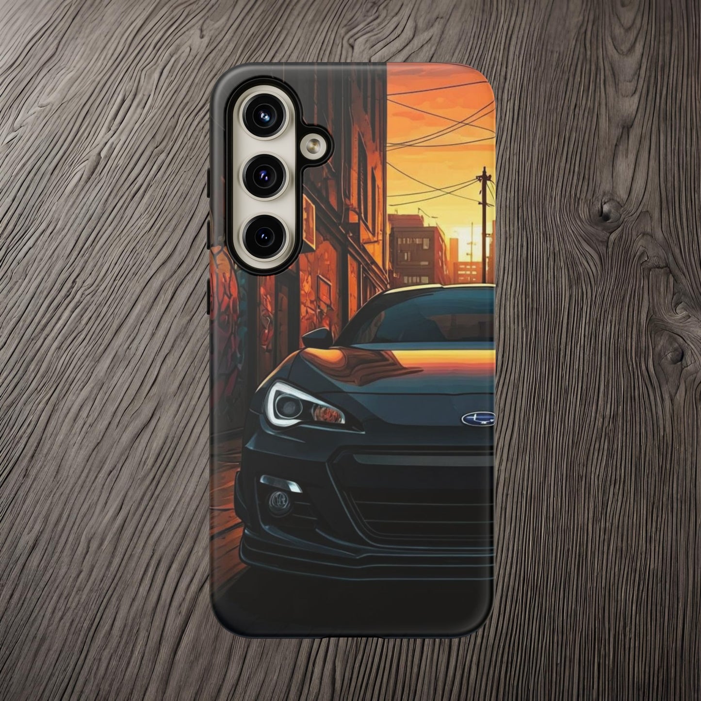 Subaru BRZ Street Life-Dual Layer Ultra Tough Phone Case Samsung Galaxy S24 Plus Matte Printify by The Night Shift Automotive Apparel