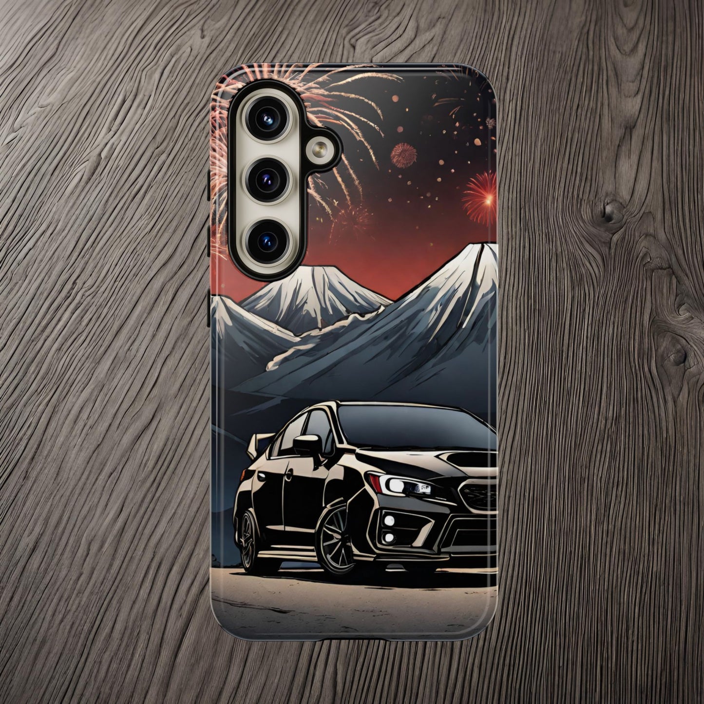 Subaru WRX/STI Fireworks-Dual Layer Ultra Tough Phone Case Samsung Galaxy S24 Glossy Printify by The Night Shift Automotive Apparel