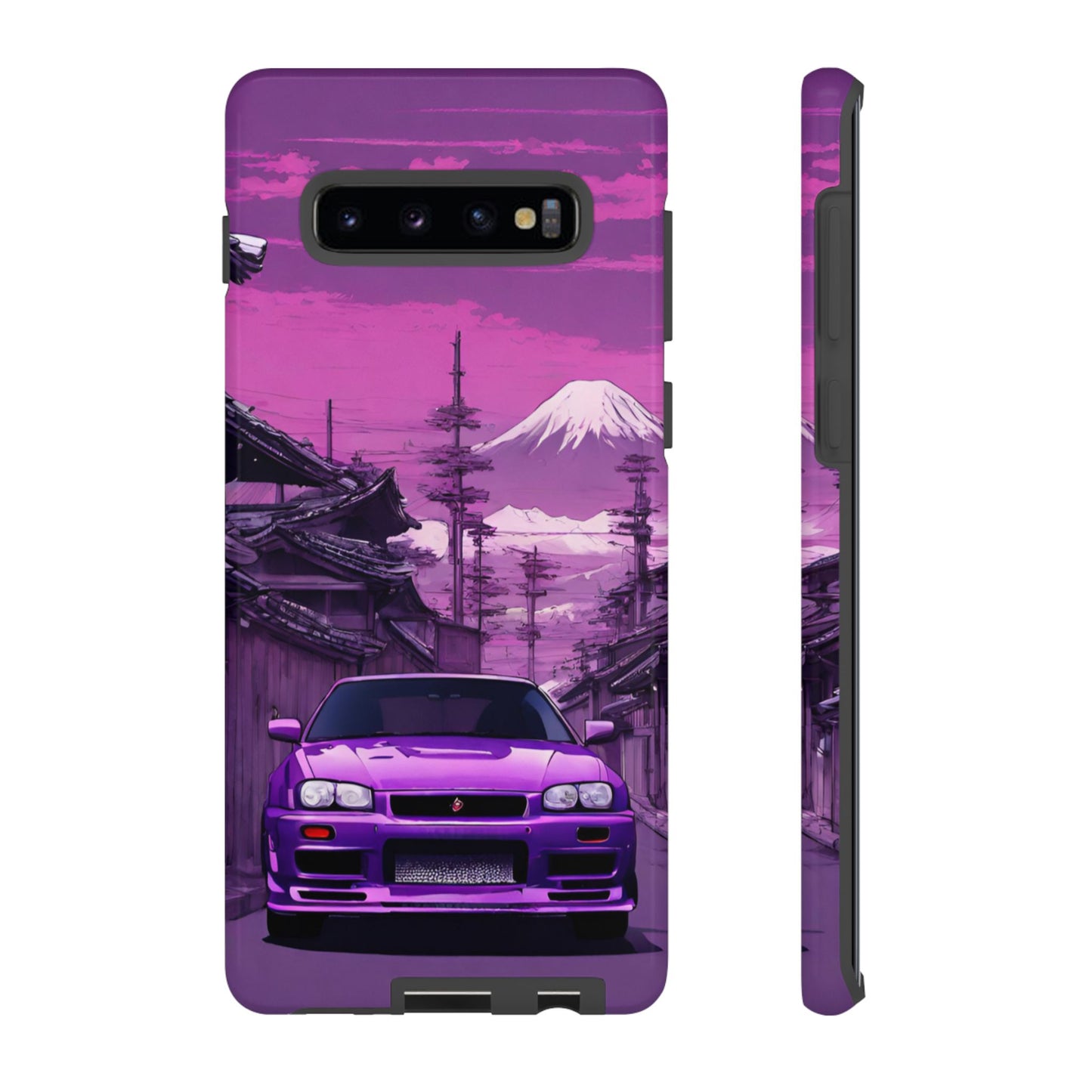 Nissan Skyline R34 Mt Fuji-Dual Layer Ultra Tough Phone Case Samsung Galaxy S10 Plus Glossy Printify by The Night Shift Automotive Apparel