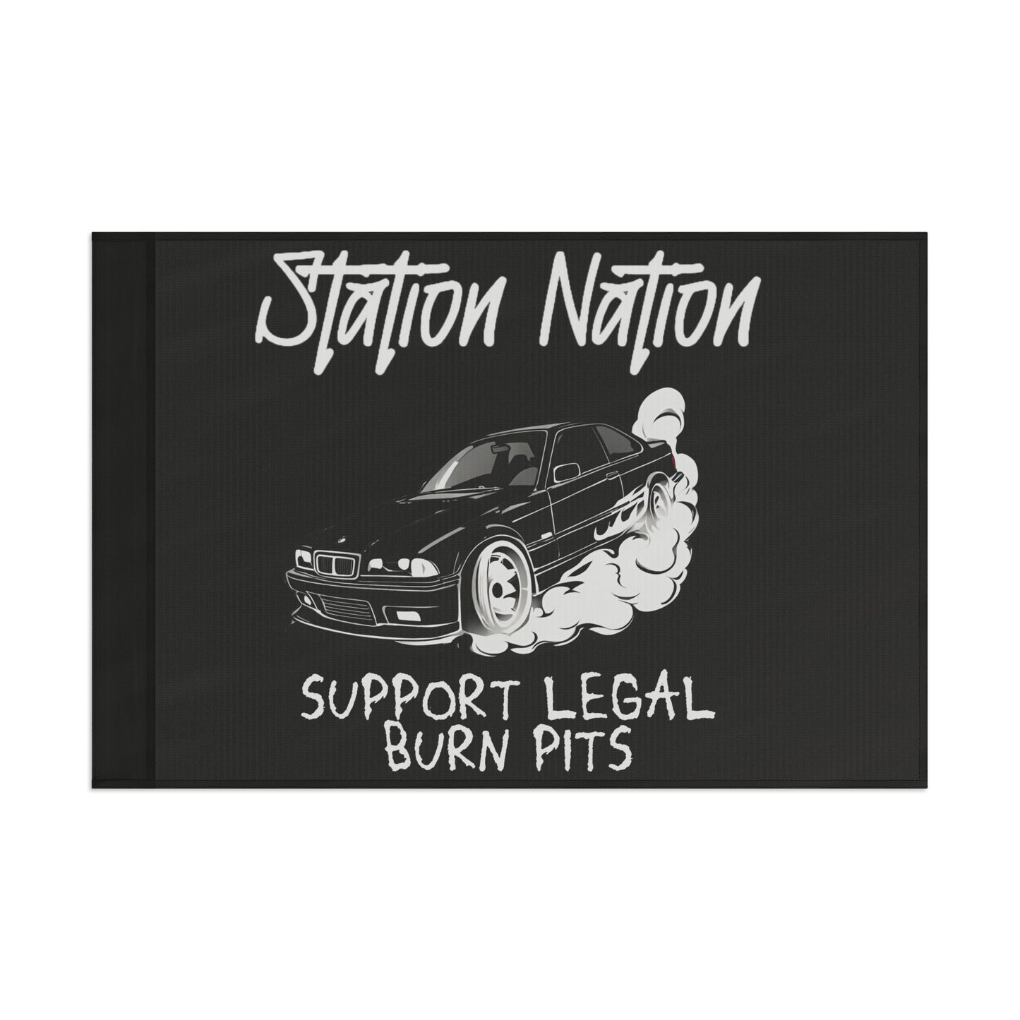 Station Nation-Support Legal Burn Pit Flags Printify by The Night Shift Automotive Apparel