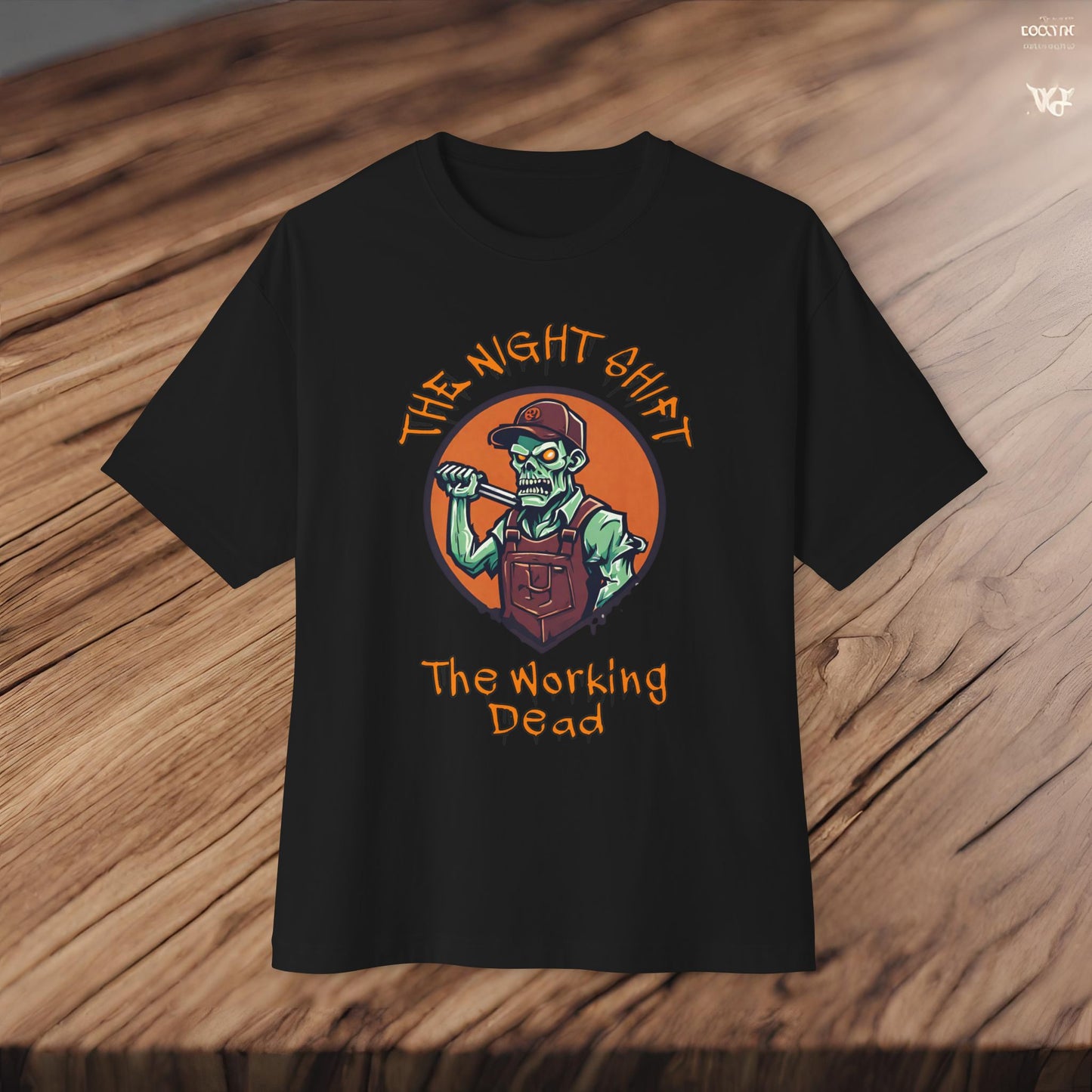 The Night Shift Zombie Mechanic-Premium, Ultra Soft Unisex Oversized Boxy Tee Printify by The Night Shift Automotive Apparel