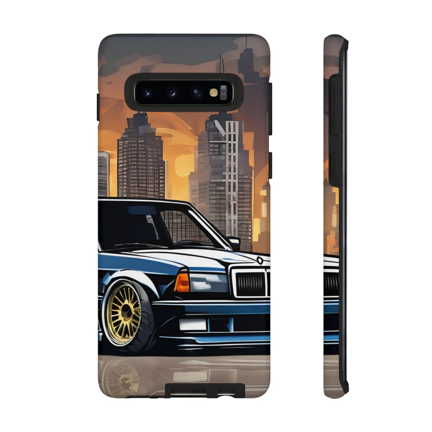 Mercedes Benz 190e Evo-Dual Layer Ultra Tough Phone Case Samsung Galaxy S10 Matte Printify by The Night Shift Automotive Apparel