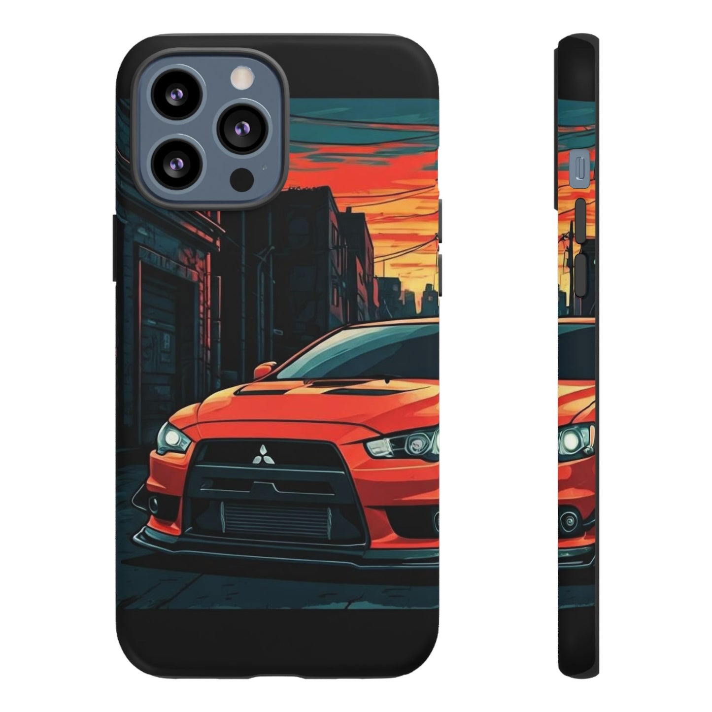 Mitsubishi Evo X Street Life-Dual Layer Ultra Tough Phone Case Printify by The Night Shift Automotive Apparel