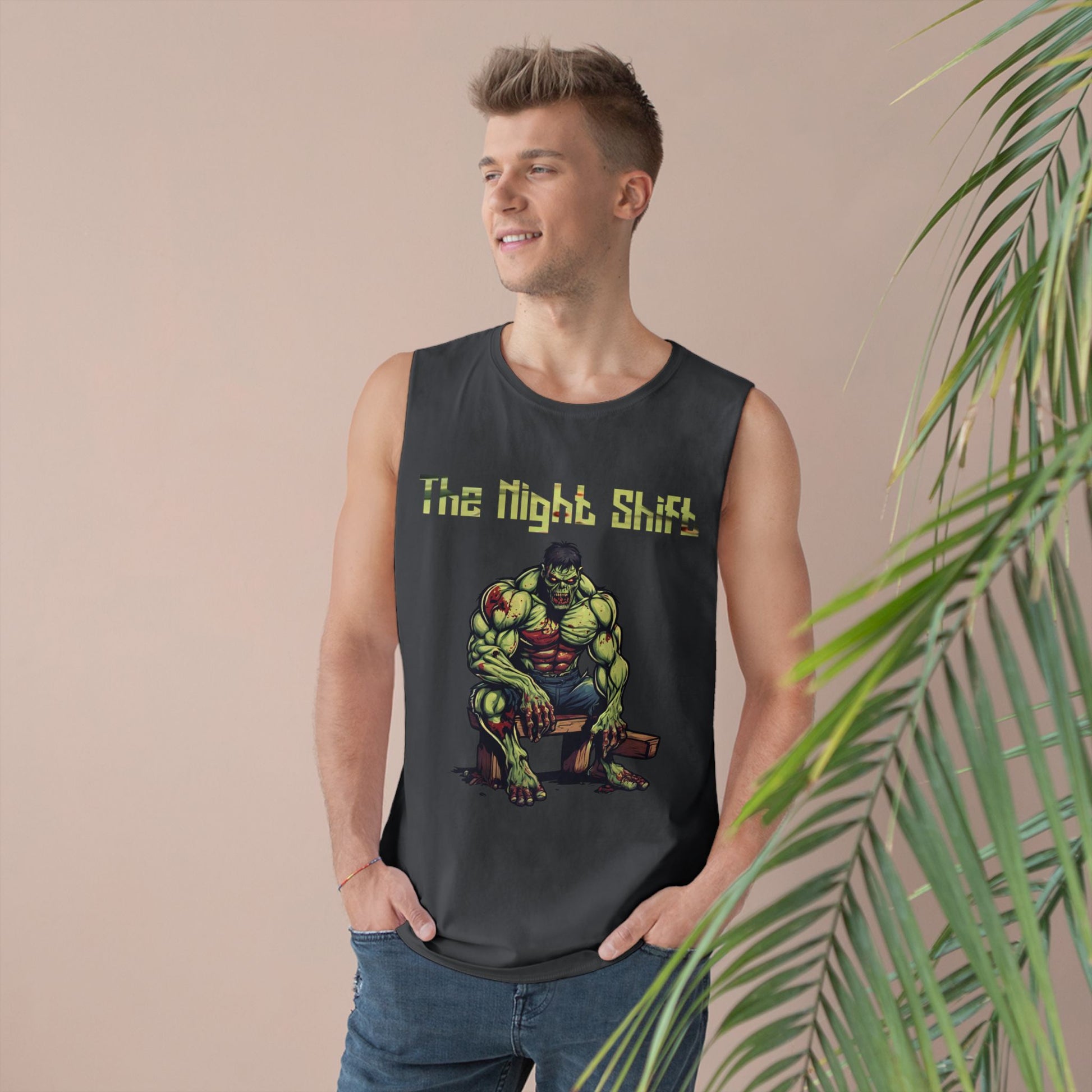 Zombie Body Builder - Premium Unisex Barnard Tank Top Printify by The Night Shift Automotive Apparel