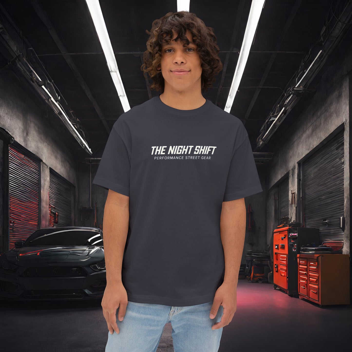 The Night Shift Essentials-Ultra Soft, Premium Unisex Oversized Boxy Tee Printify by The Night Shift Automotive Apparel
