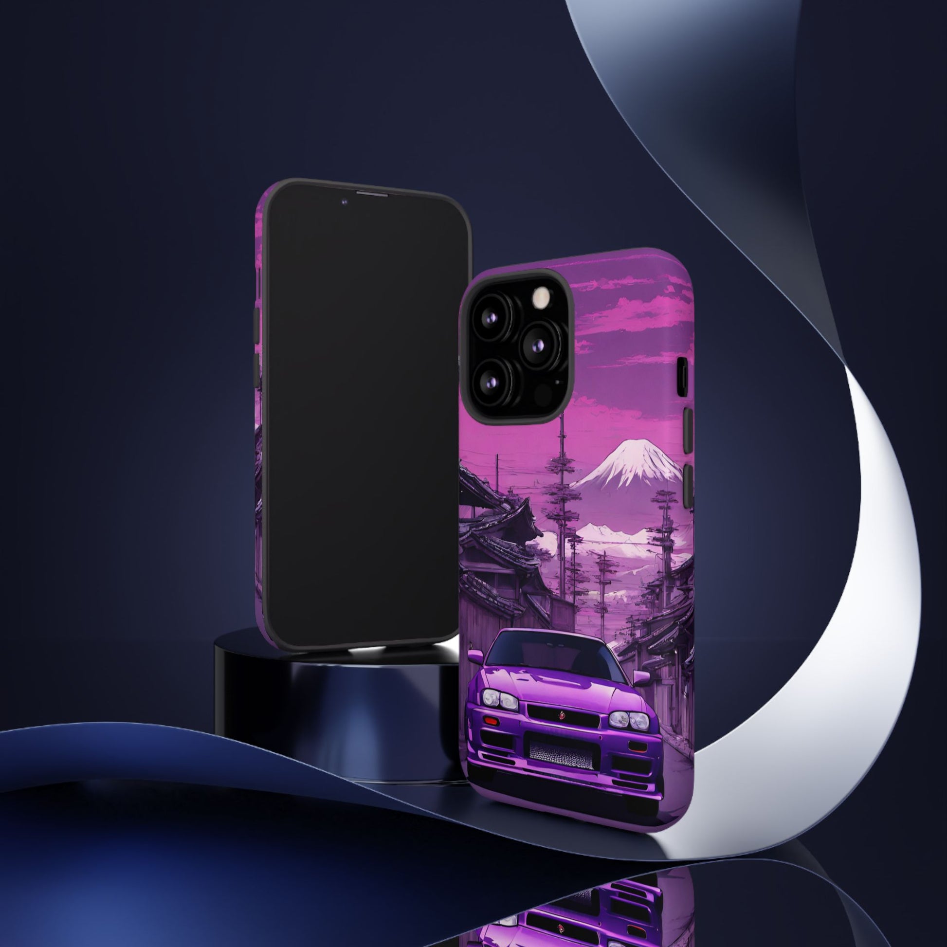 Nissan Skyline R34 Mt Fuji-Dual Layer Ultra Tough Phone Case iPhone 13 Pro Matte Printify by The Night Shift Automotive Apparel