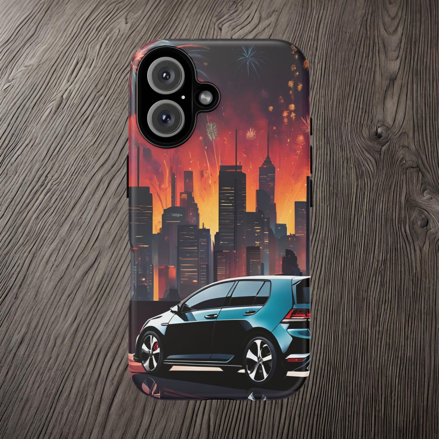 Volkswagon Golf GTI Fireworks-Dual Layer Ultra Tough Phone Case Printify by The Night Shift Automotive Apparel