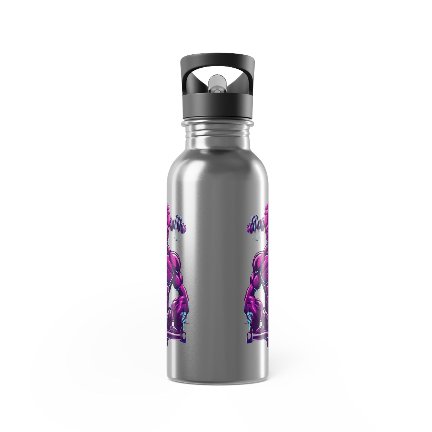 Stainless Steel Water Bottle With Straw, 20oz Printify by The Night Shift Automotive Apparel