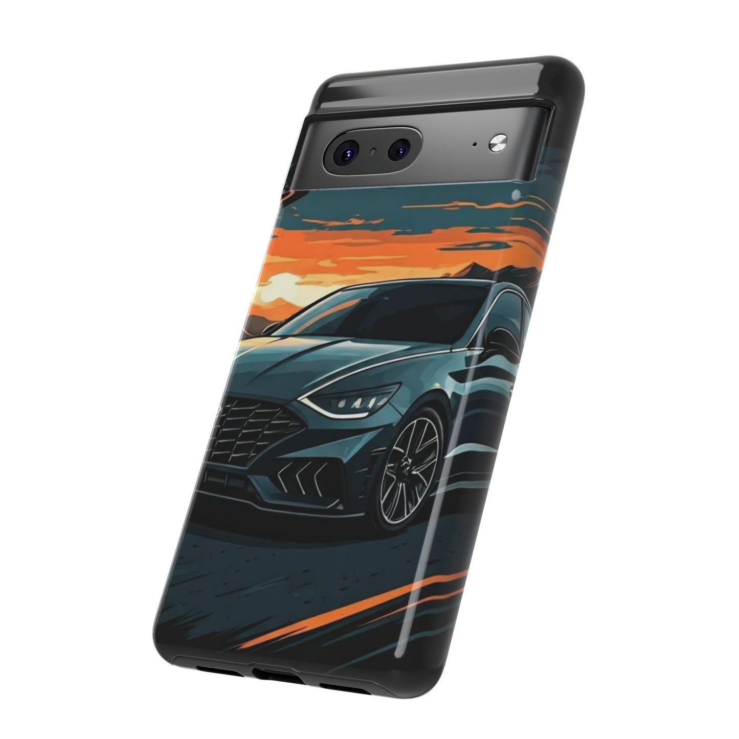 Hyundai Sonata-Sunset Drive-Dual Layer Ultra Tough Phone Case Printify by The Night Shift Automotive Apparel