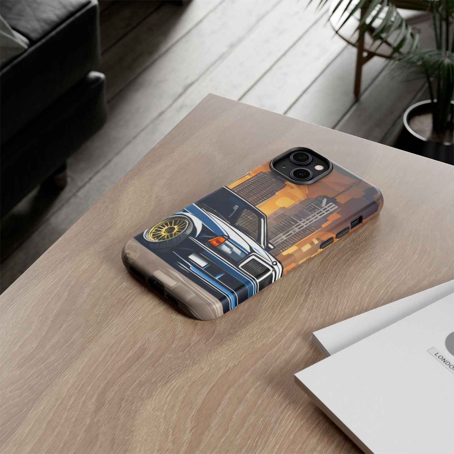 Mercedes Benz 190e Evo-Dual Layer Ultra Tough Phone Case iPhone 14 Plus Matte Printify by The Night Shift Automotive Apparel