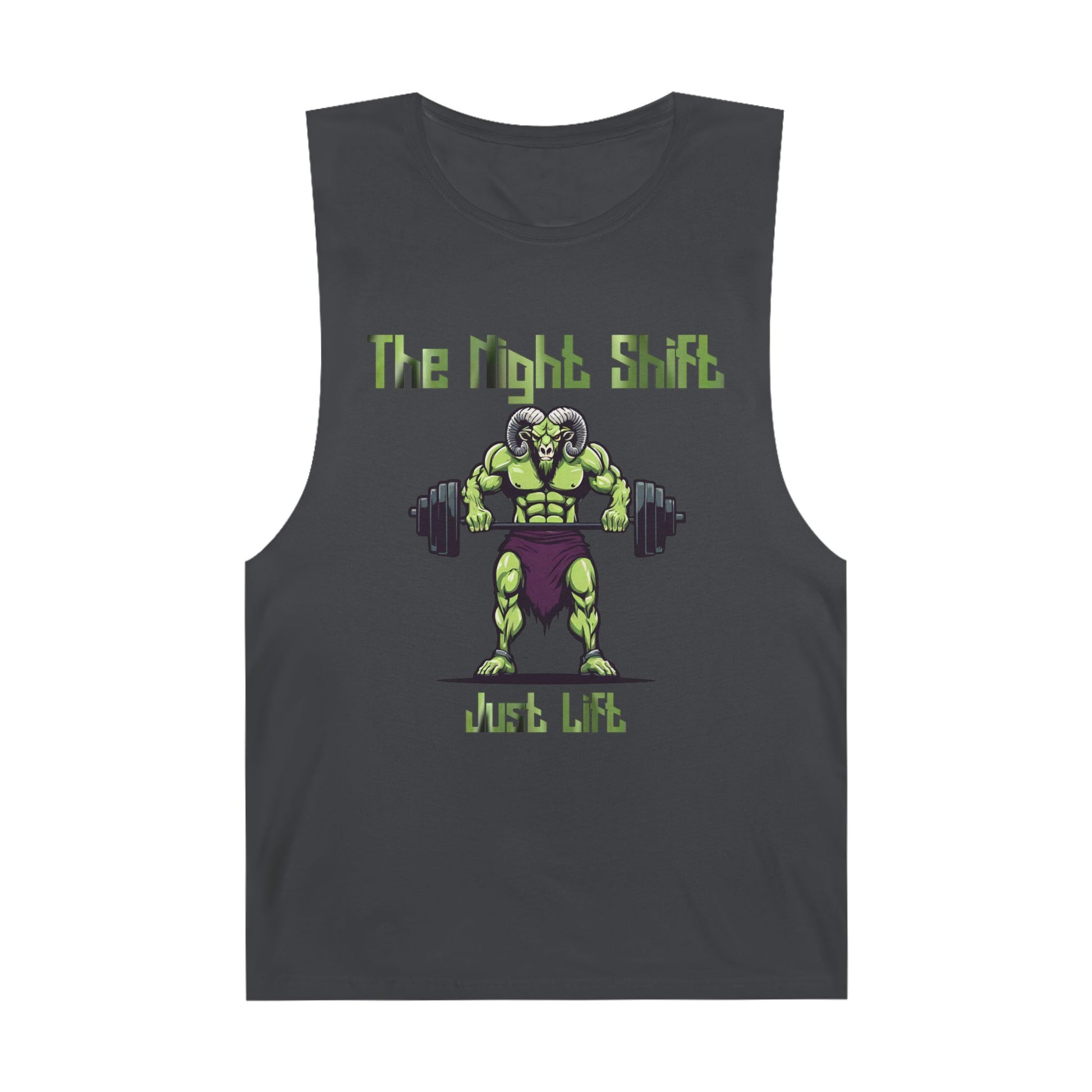 Just Lift - Ram Body Builder - Premium Unisex Barnard Tank Top Coal Printify by The Night Shift Automotive Apparel