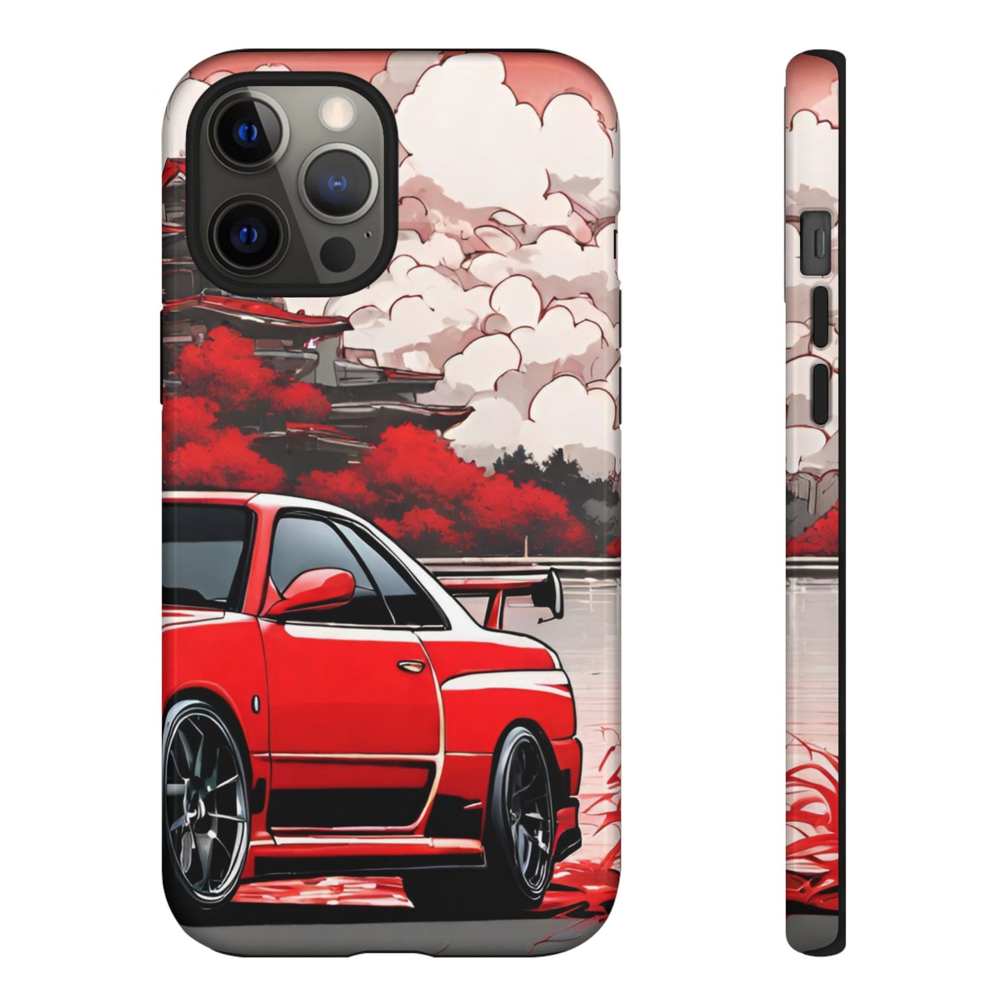 Nissan Skyline R34-Dual Layer Ultra Tough Phone Case iPhone 12 Pro Max Glossy Printify by The Night Shift Automotive Apparel