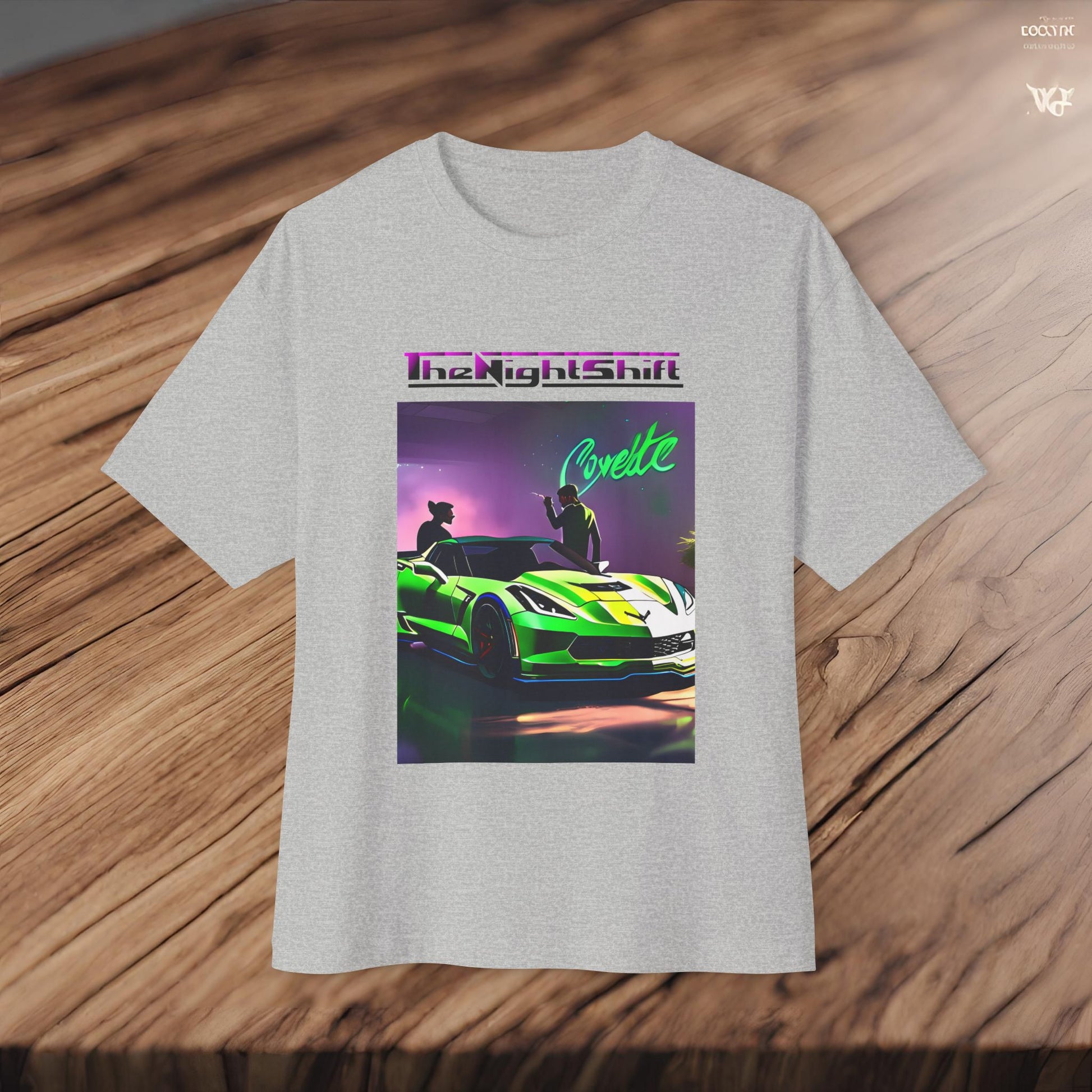 Chevy C7 Corvette-Premium, Ultra Soft Unisex Oversized Boxy Tee Printify by The Night Shift Automotive Apparel