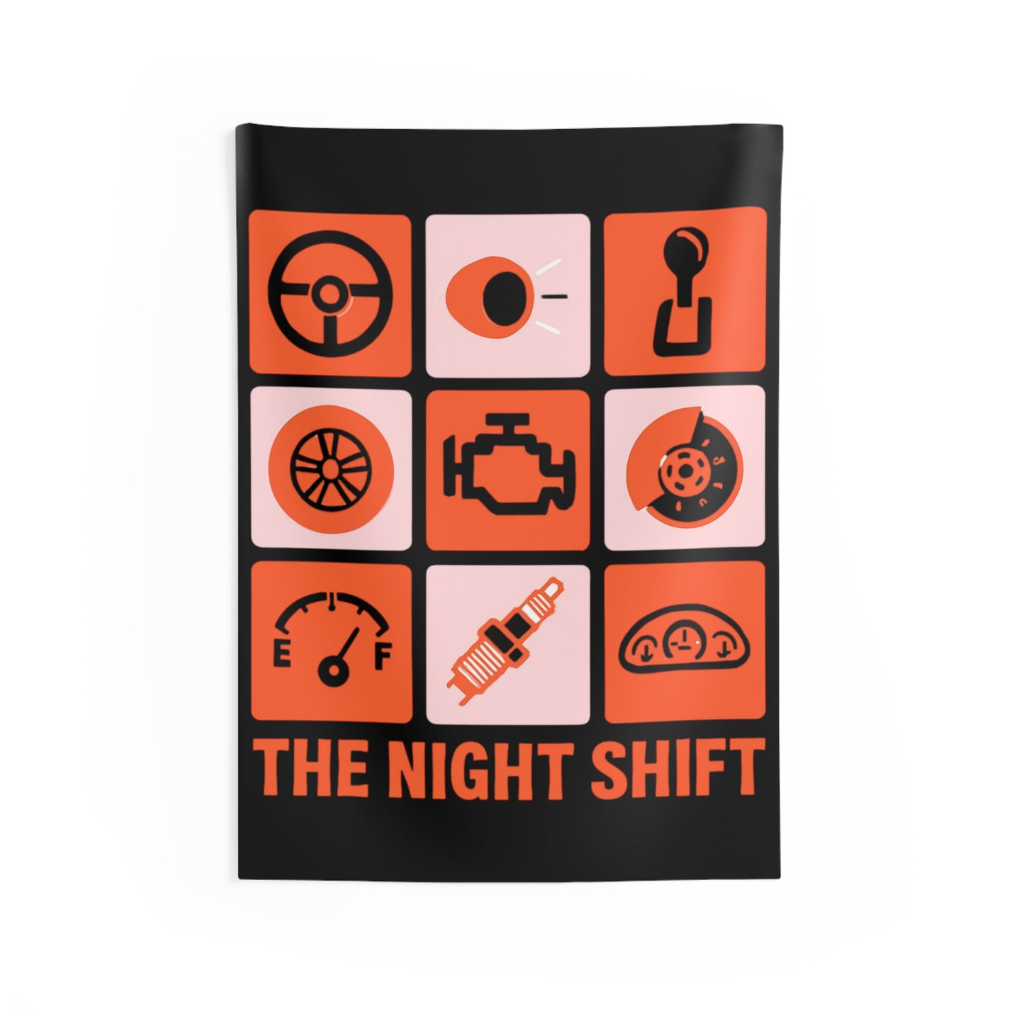 The Night Shift Indoor Wall Tapestries - Shop Banner 26" × 36" Printify by The Night Shift Automotive Apparel