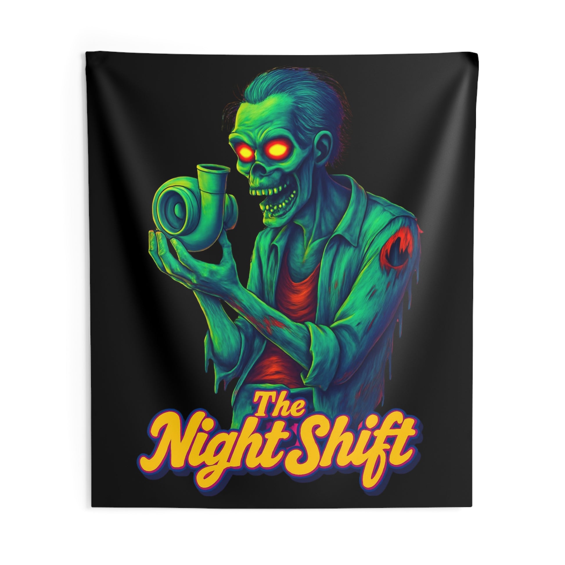 The Night Shift Indoor Wall Tapestries - Shop Banner 88" × 104" Printify by The Night Shift Automotive Apparel