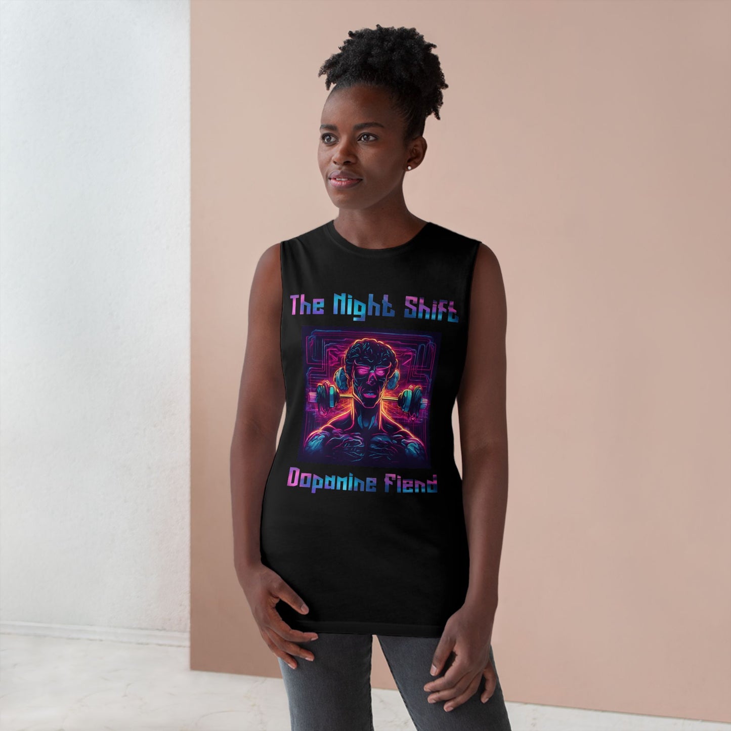 Dopamine Fiend - Premium Unisex Barnard Tank Top Printify by The Night Shift Automotive Apparel