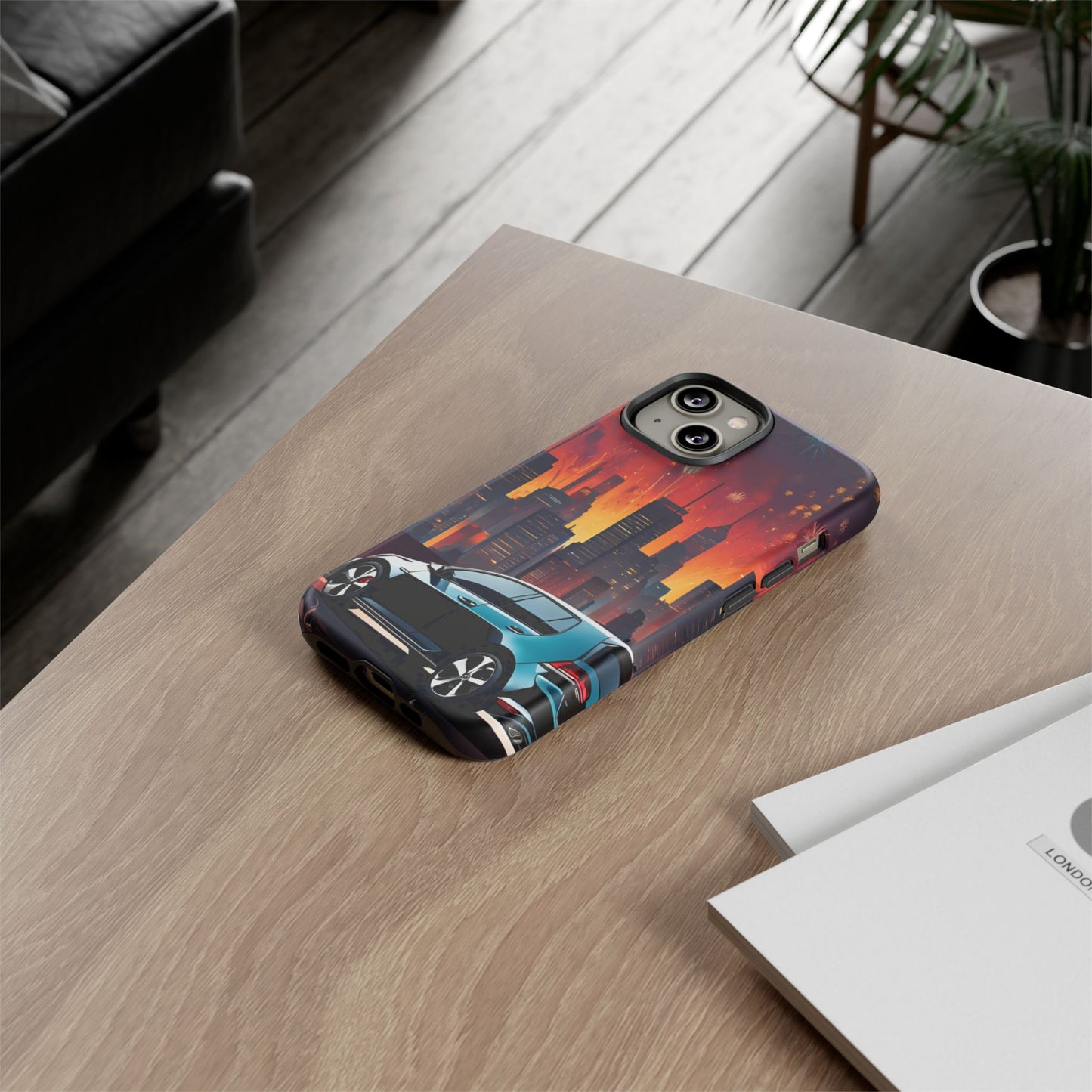 Volkswagon Golf GTI Fireworks-Dual Layer Ultra Tough Phone Case iPhone 14 Matte Printify by The Night Shift Automotive Apparel