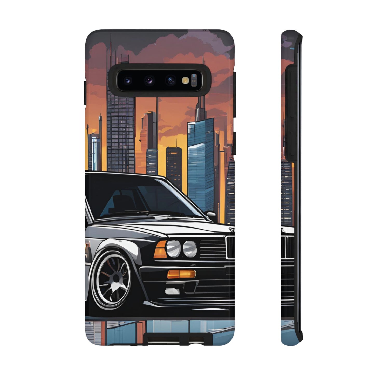 BMW E30 M3-Dual Layer Ultra Tough Phone Case Samsung Galaxy S10 Glossy Printify by The Night Shift Automotive Apparel