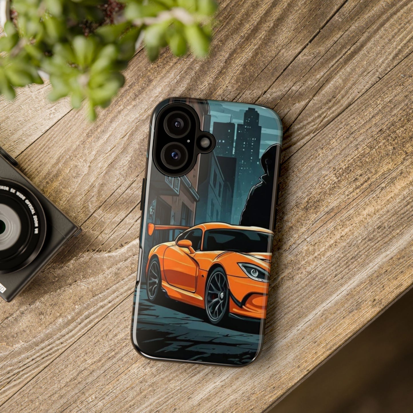 Dodge Viper SRT-10 Street Life-Dual Layer Ultra Tough Phone Case iPhone 16 Glossy Printify by The Night Shift Automotive Apparel