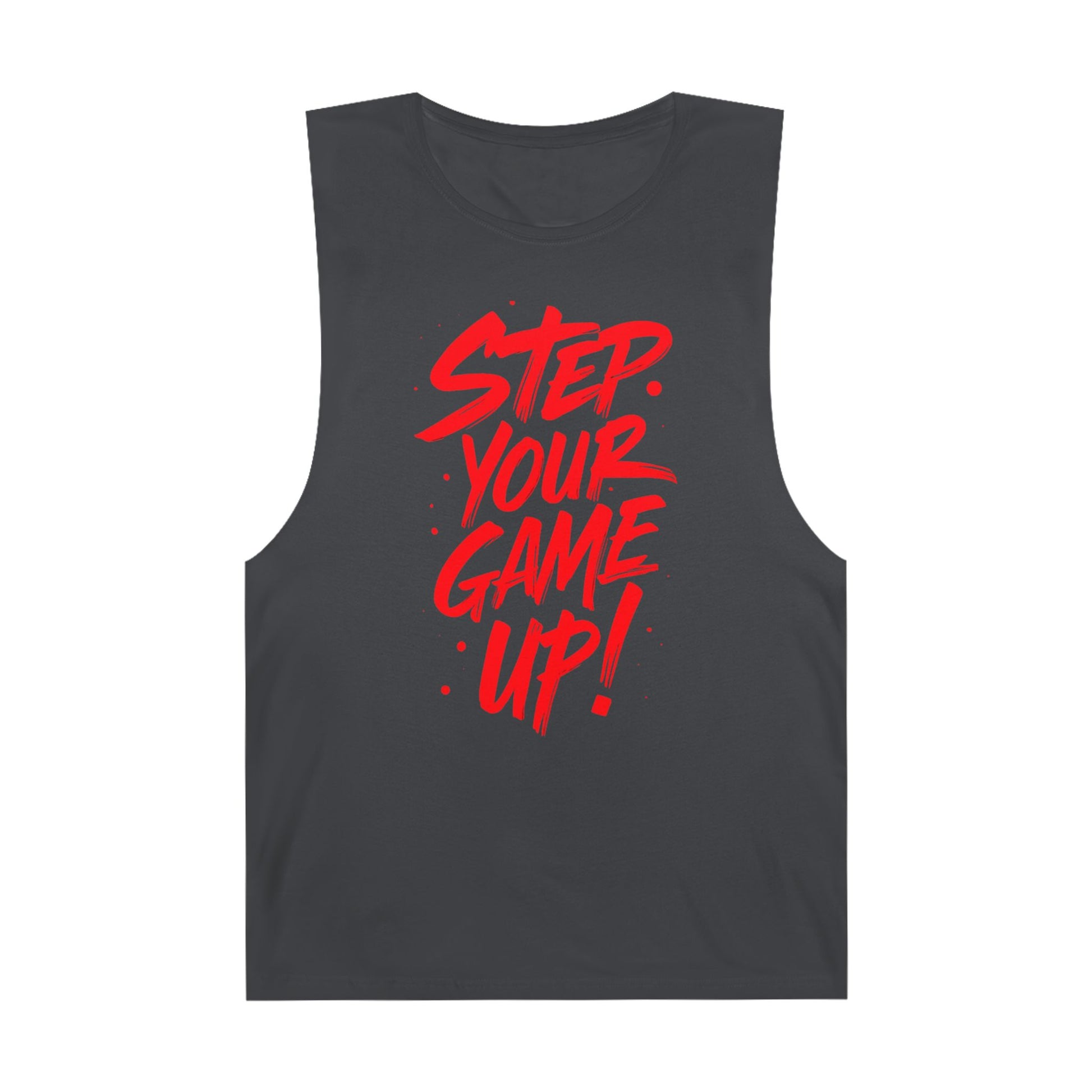 Step Your Game Up - Premium Unisex Barnard Tank Top Coal Printify by The Night Shift Automotive Apparel