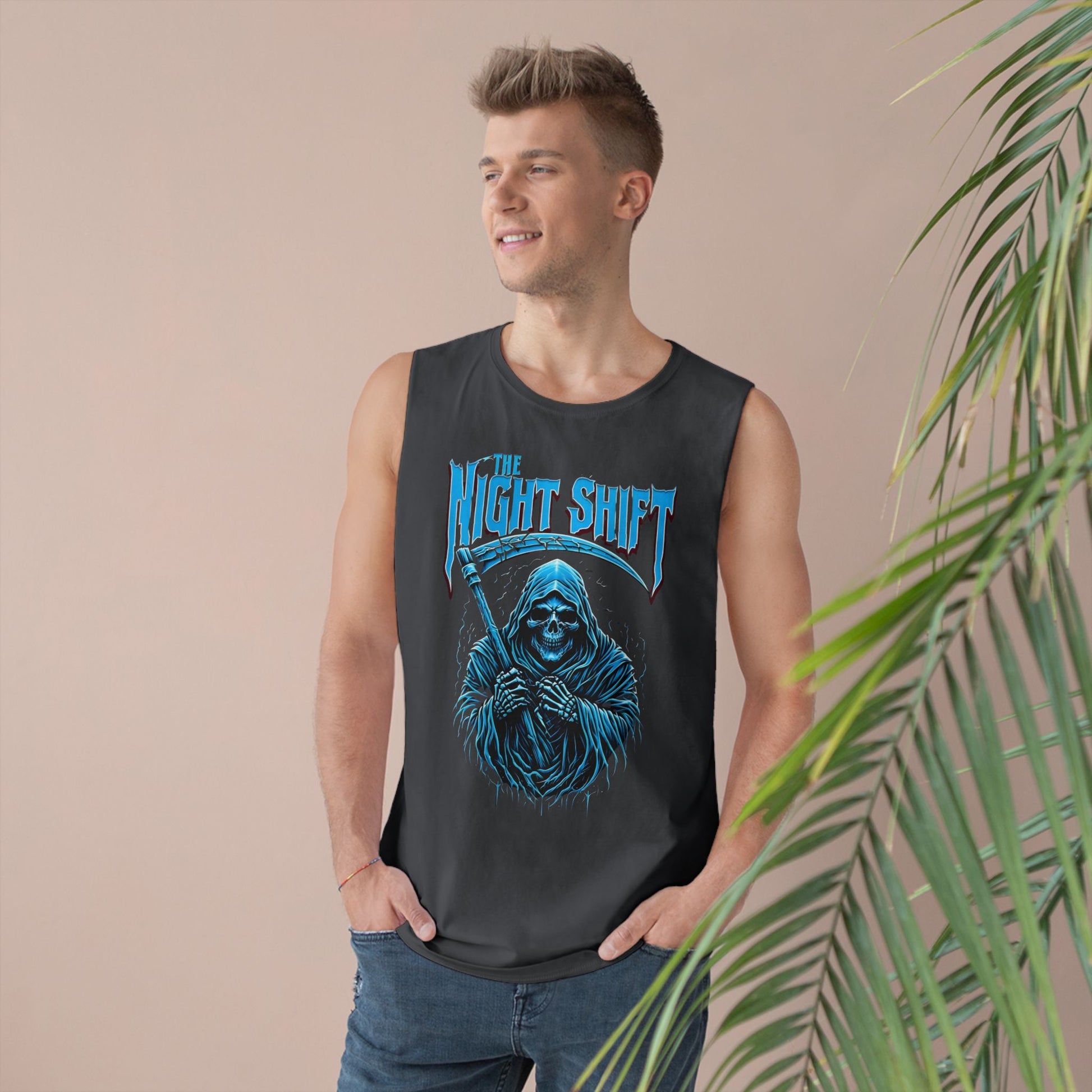 The Night Shift Reaper - Premium Unisex Barnard Tank Top Printify by The Night Shift Automotive Apparel