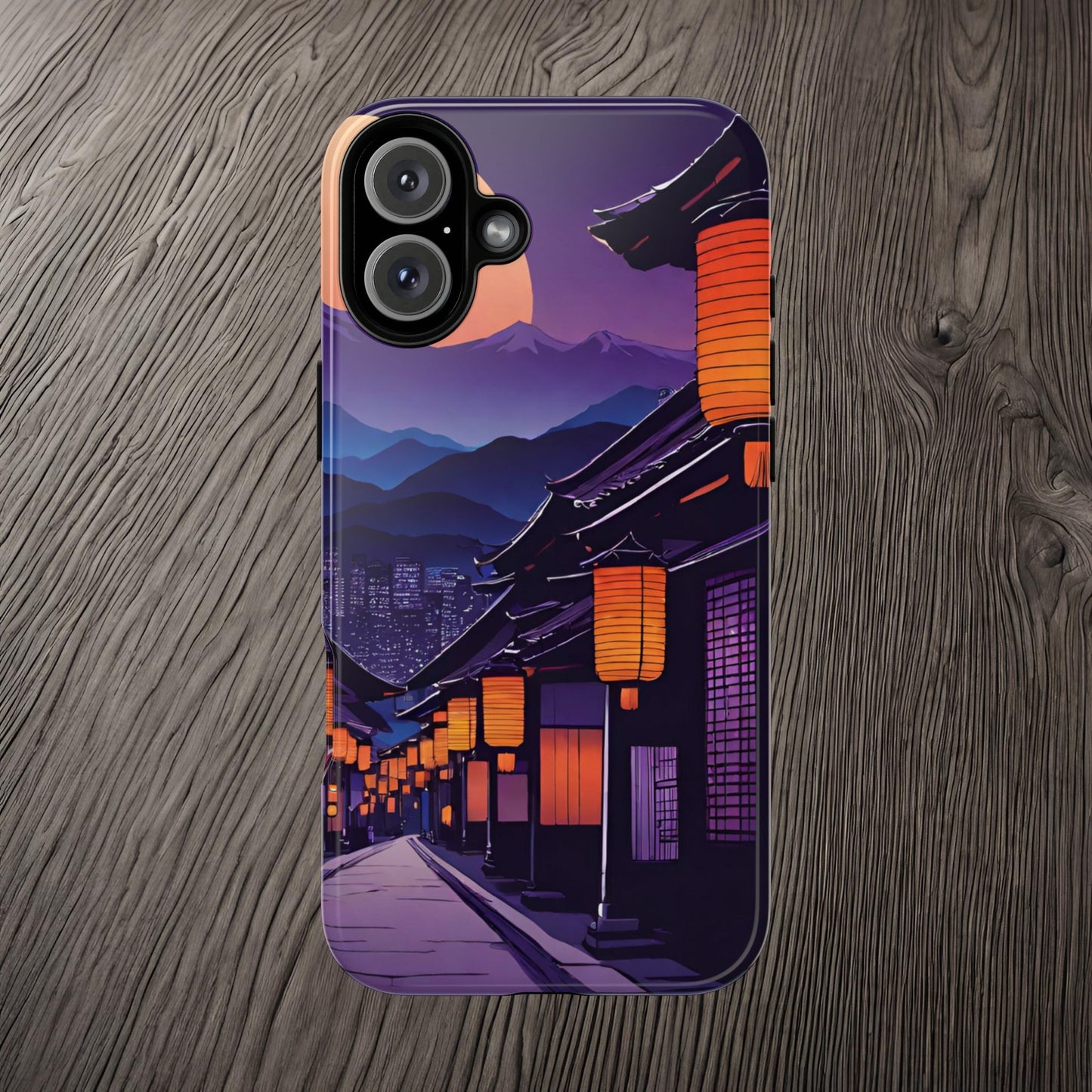 Traditional Japanese Village Countryside-Dual Layer Ultra Tough Phone Case iPhone 16 Plus Glossy Printify by The Night Shift Automotive Apparel