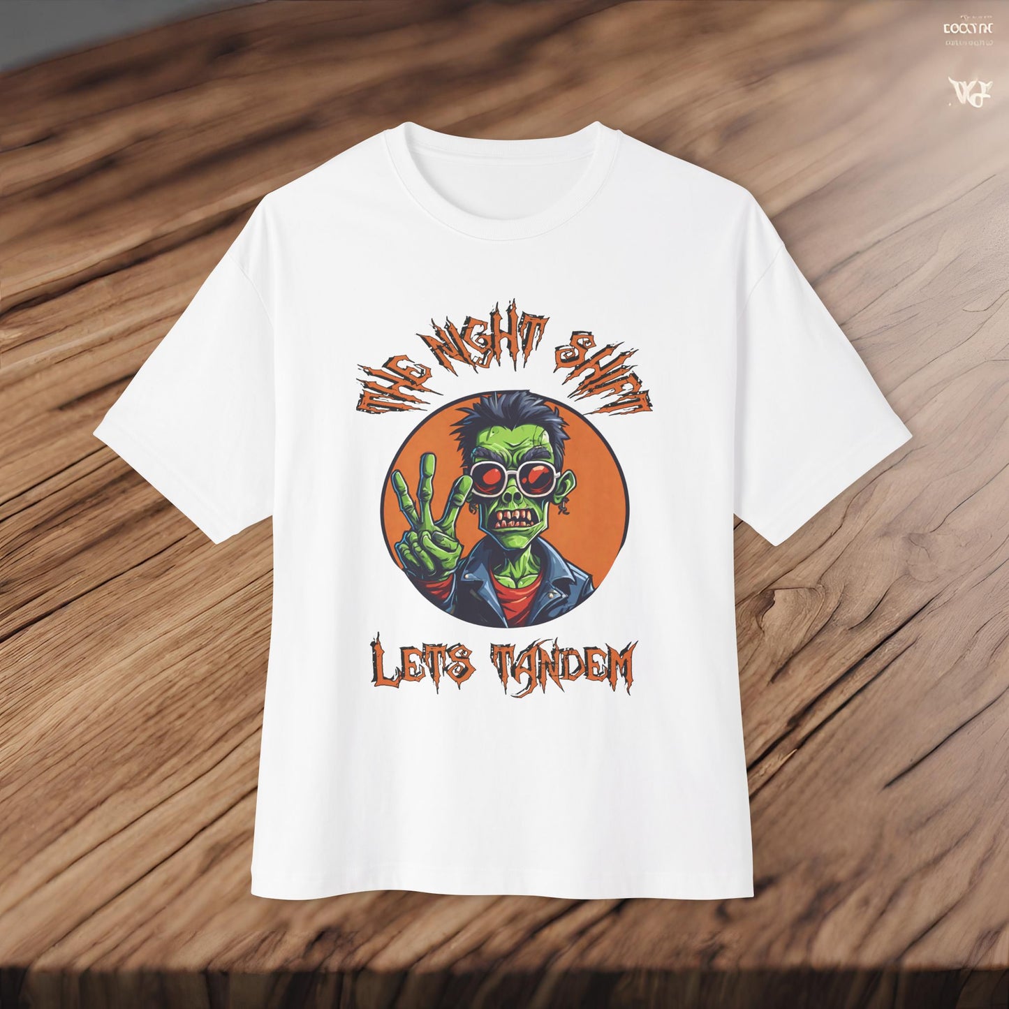 Lets Tandem Drift Zombie-Premium, Ultra Soft Unisex Oversized Boxy Tee Printify by The Night Shift Automotive Apparel