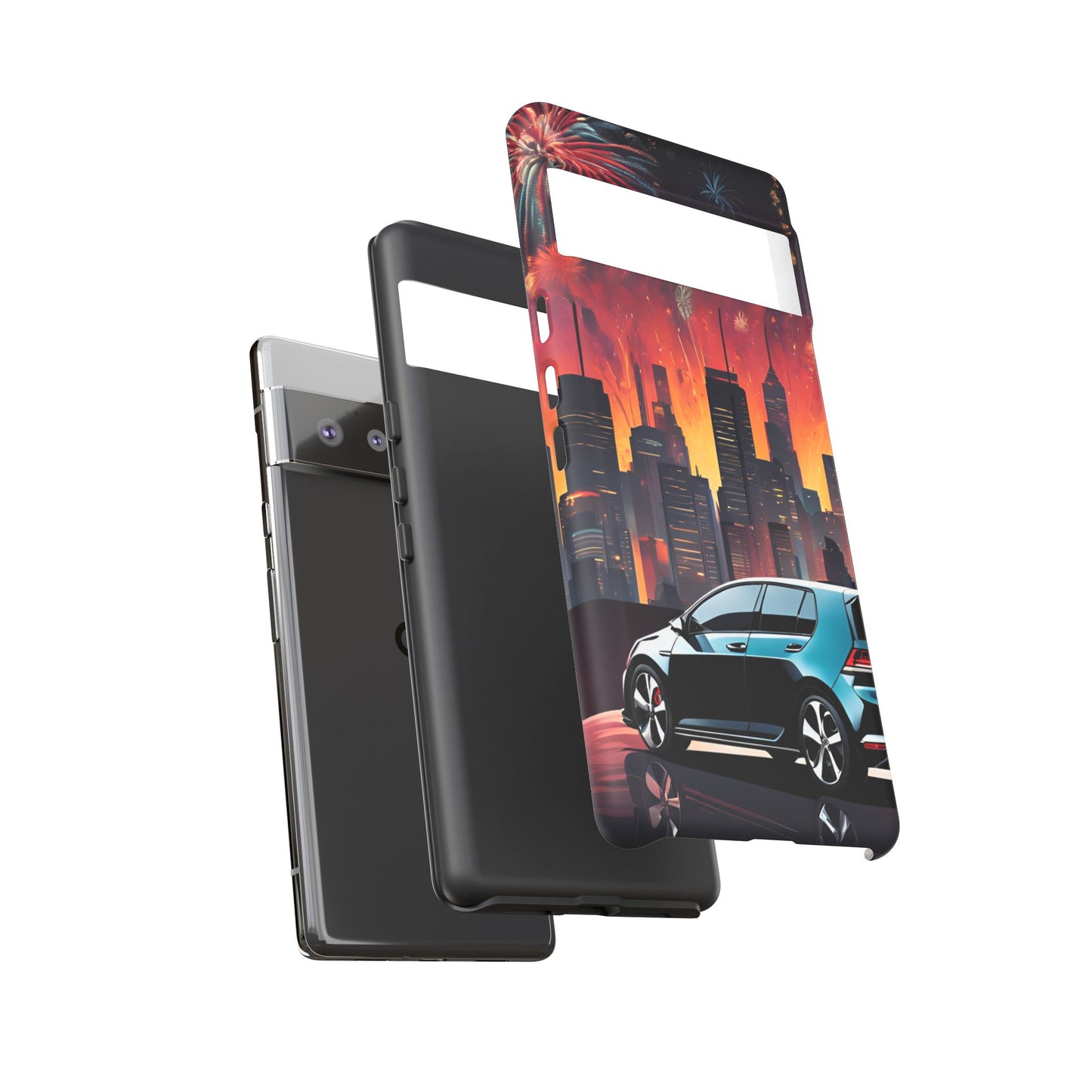 Volkswagon Golf GTI Fireworks-Dual Layer Ultra Tough Phone Case Printify by The Night Shift Automotive Apparel