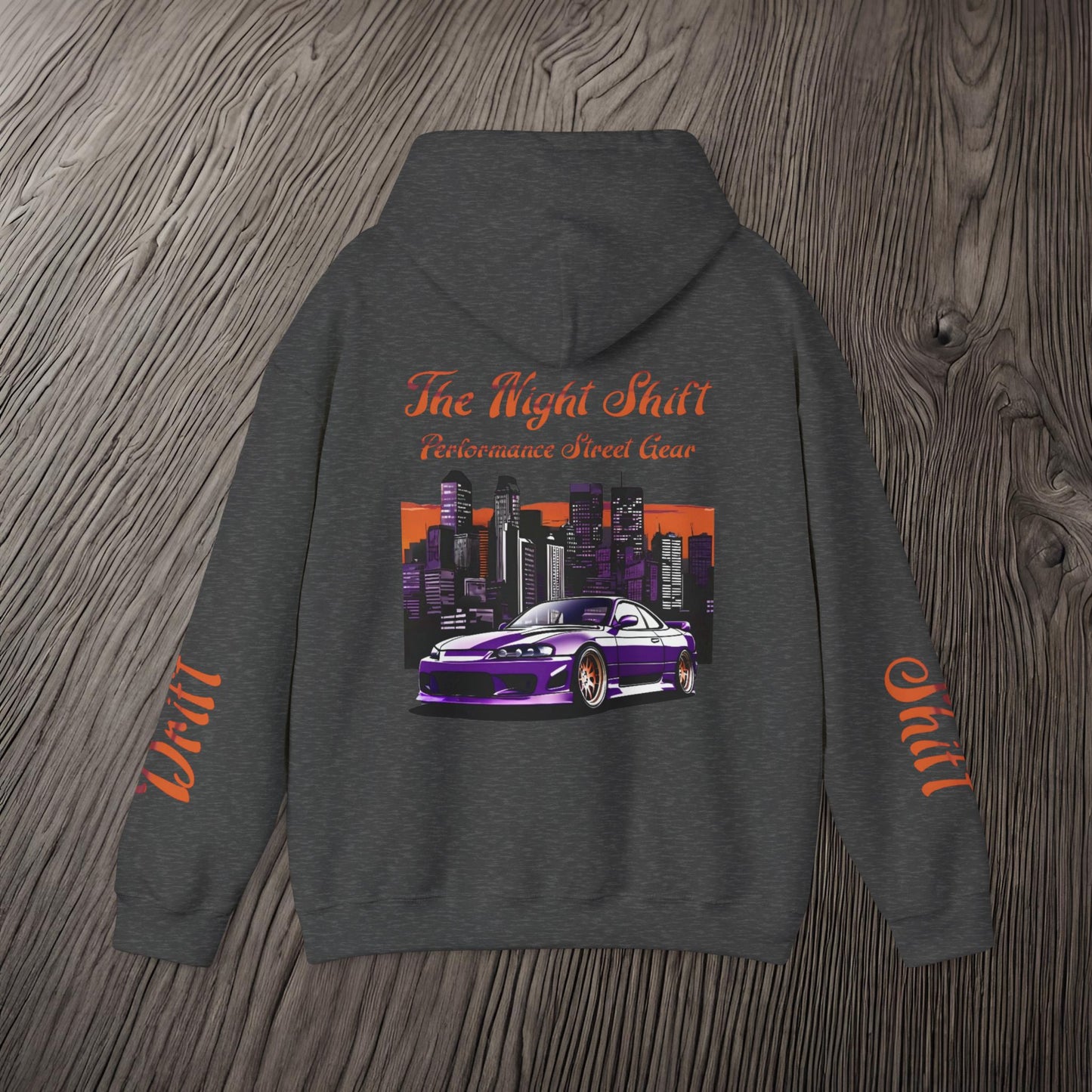 Drift, Shift Nissan 240sx Silvia-Ultra Soft, Premium Hoodie Printify by The Night Shift Automotive Apparel