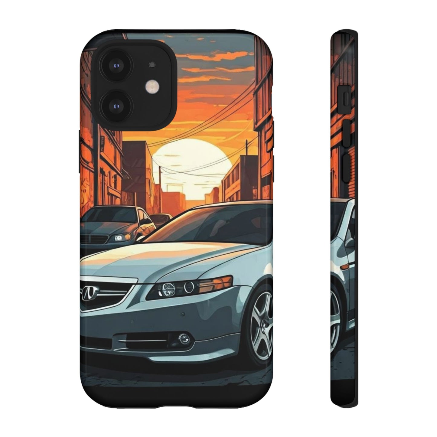 Acura TL Street Life-Dual Layer Ultra Tough Phone Case iPhone 12 Glossy Printify by The Night Shift Automotive Apparel