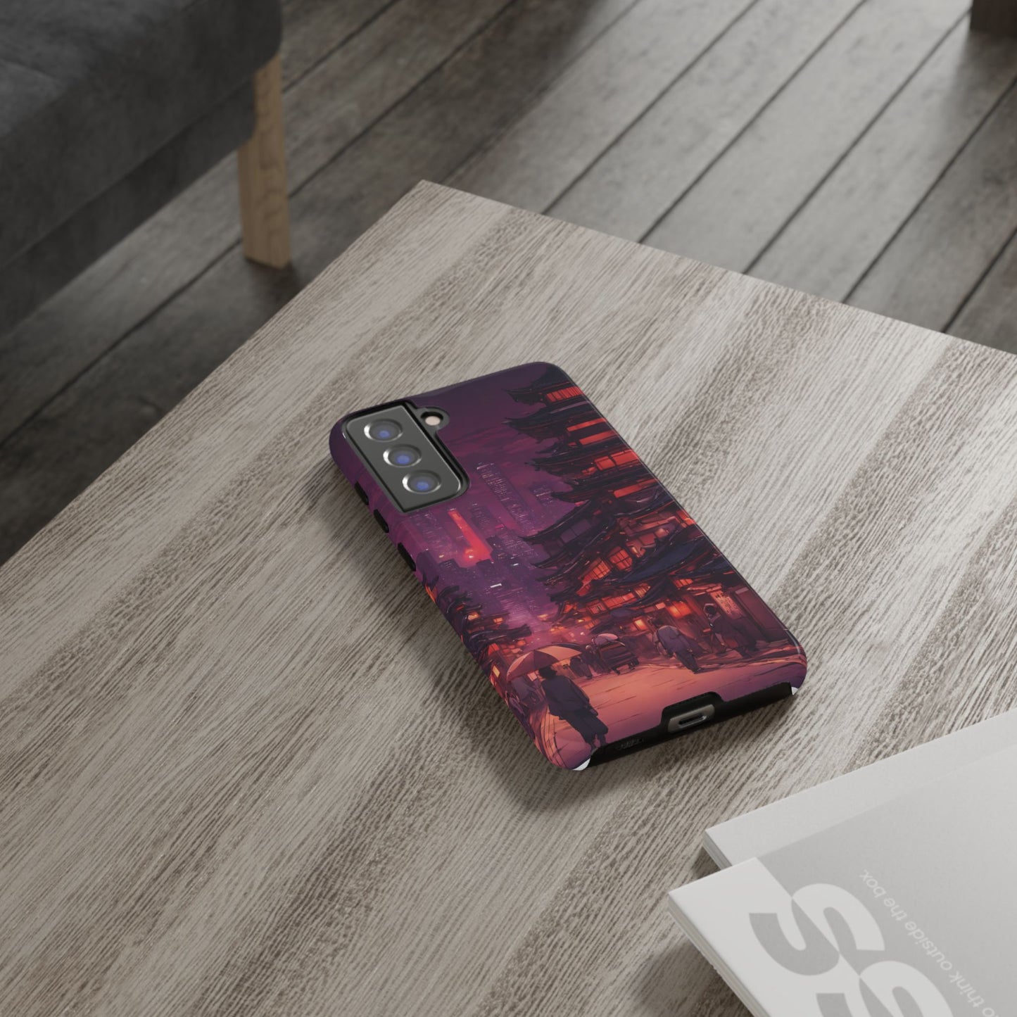 Traditional Japanese Village Countryside-Dual Layer Ultra Tough Phone Case Samsung Galaxy S21 FE Glossy Printify by The Night Shift Automotive Apparel