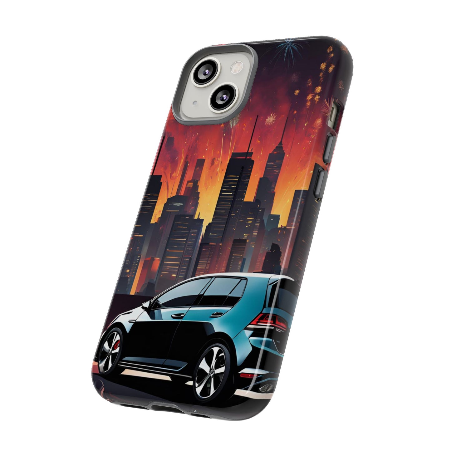 Volkswagon Golf GTI Fireworks-Dual Layer Ultra Tough Phone Case Printify by The Night Shift Automotive Apparel