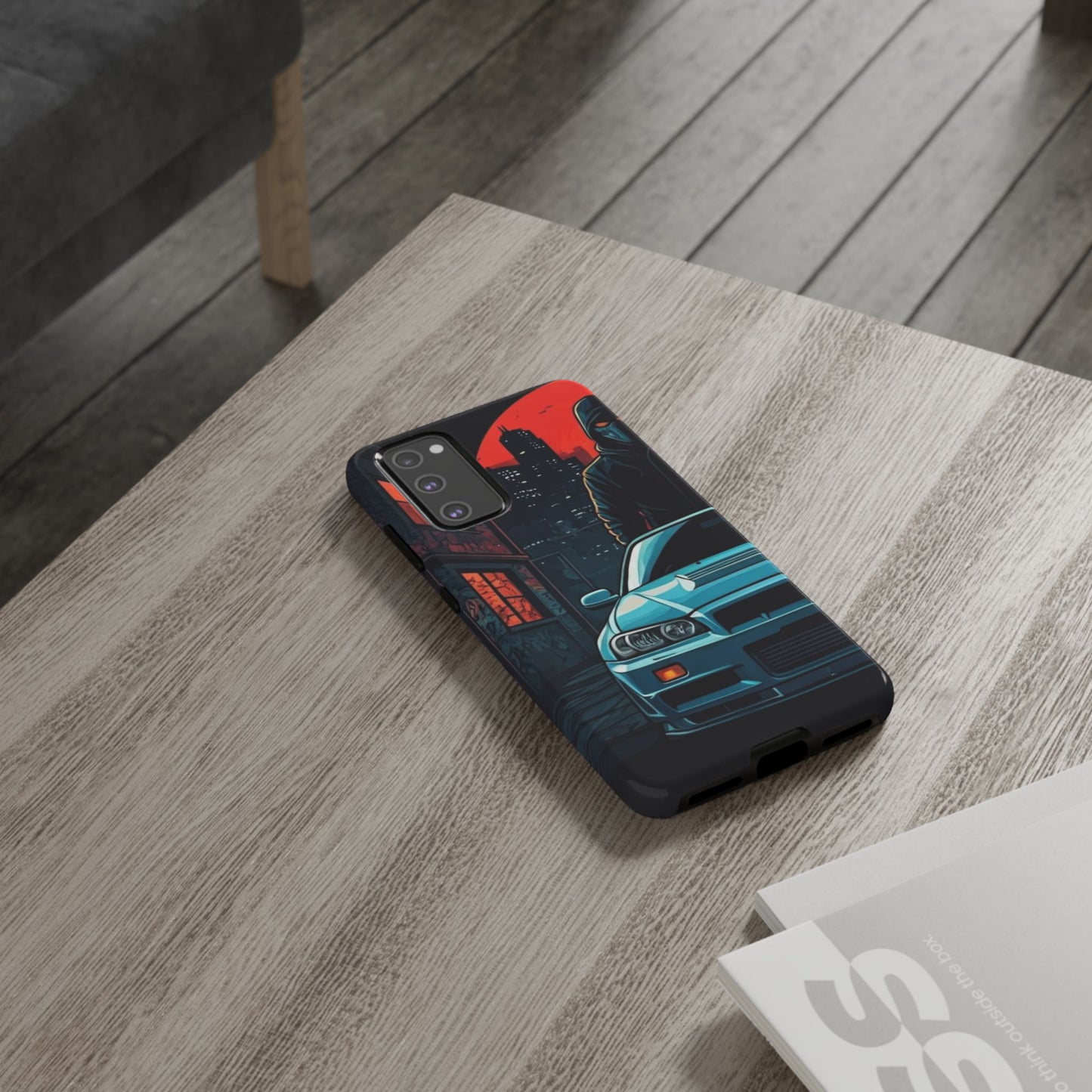 Nissan Skyline R34 Street Life-Dual Layer Ultra Tough Phone Case Samsung Galaxy S20 FE Glossy Printify by The Night Shift Automotive Apparel