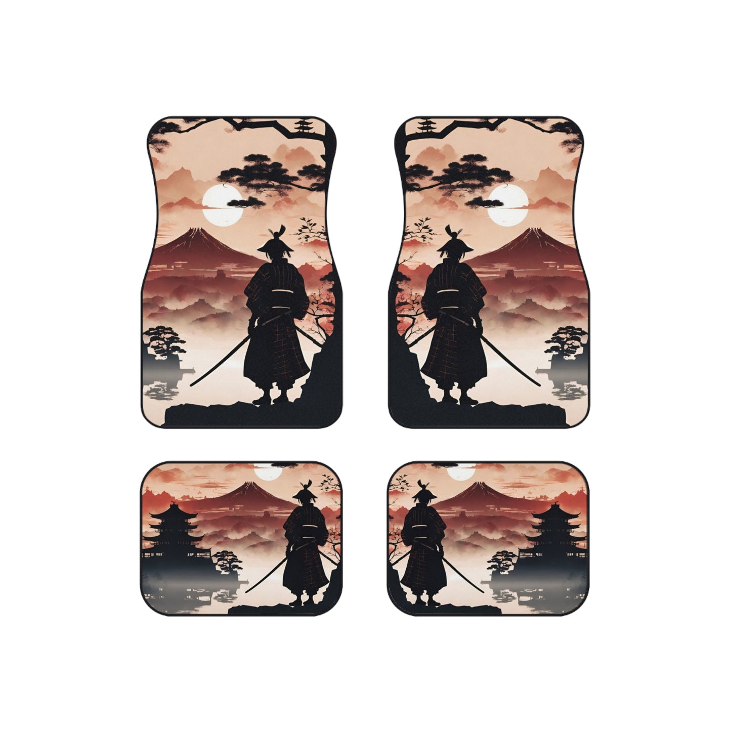 The Way Of The Samurai-Premium, High Quality Car Floor Mats (Set of 4) Printify by The Night Shift Automotive Apparel