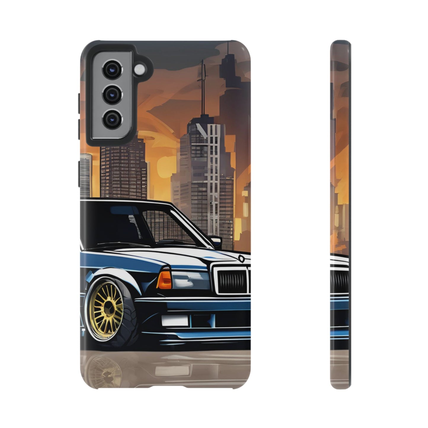 Mercedes Benz 190e Evo-Dual Layer Ultra Tough Phone Case Samsung Galaxy S21 Plus Glossy Printify by The Night Shift Automotive Apparel