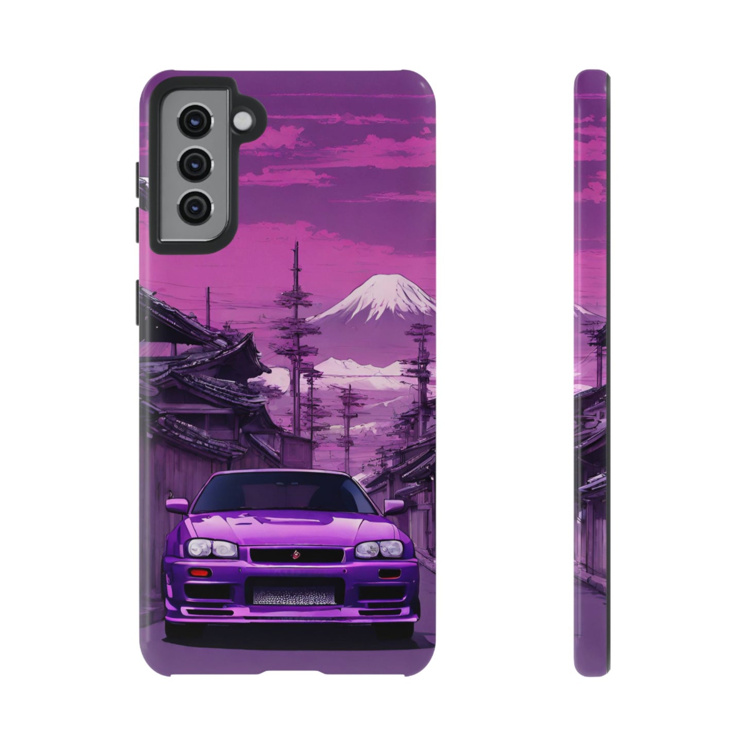 Nissan Skyline R34 Mt Fuji-Dual Layer Ultra Tough Phone Case Samsung Galaxy S21 Plus Glossy Printify by The Night Shift Automotive Apparel
